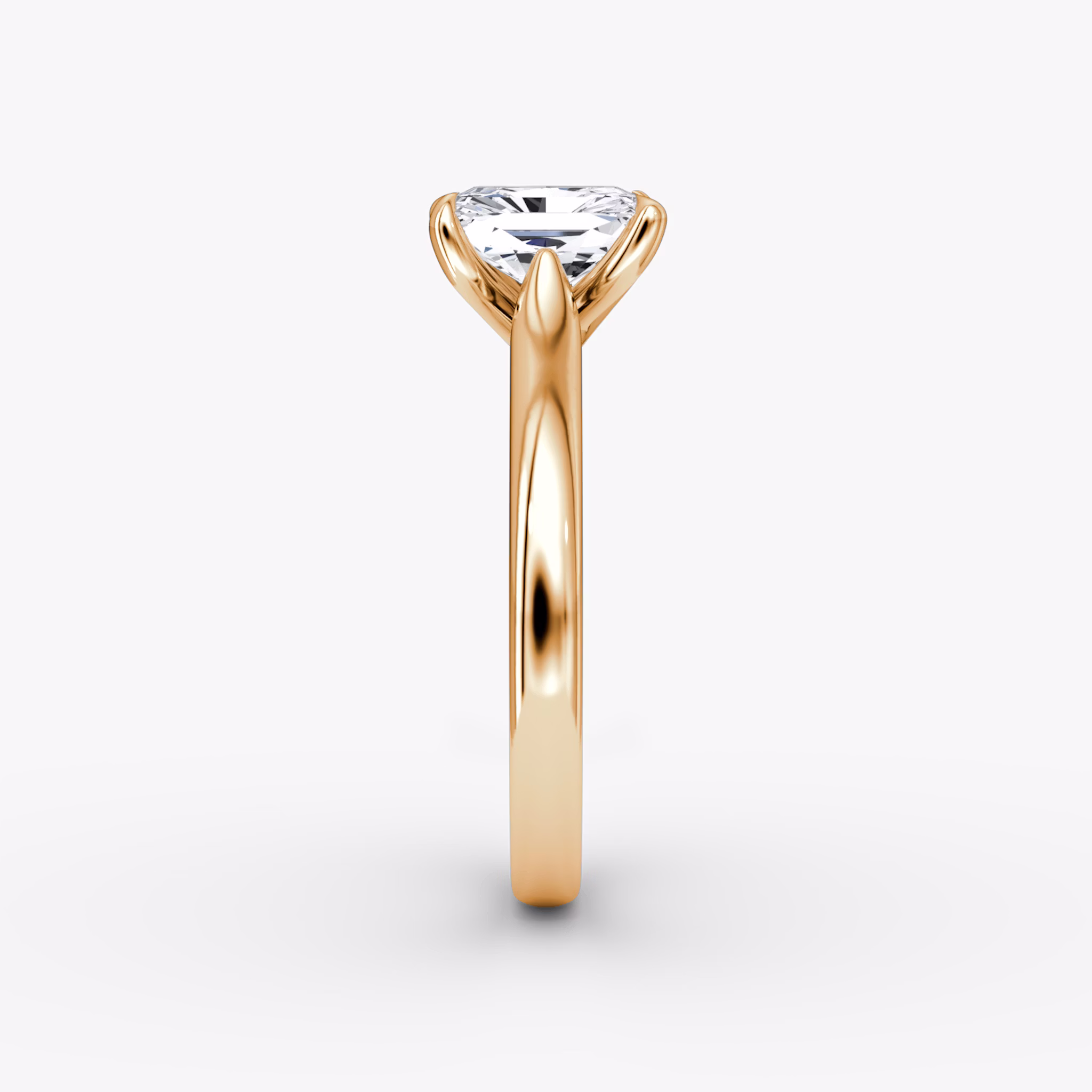 The Trellis Cathedral | Radiant | 14k | Rose Gold | bandAccent: Plain | diamondOrientation: vertical | caratWeight: other