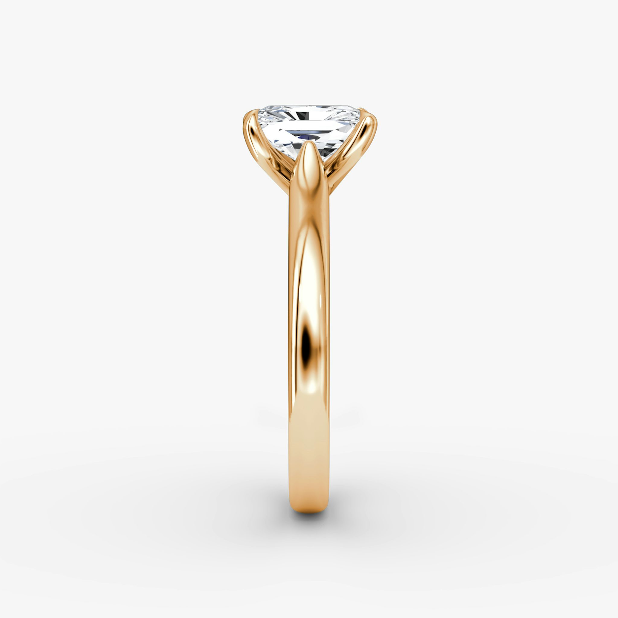 The Trellis Cathedral | Radiant | 14k | Rose Gold | bandAccent: Plain | diamondOrientation: vertical | caratWeight: other