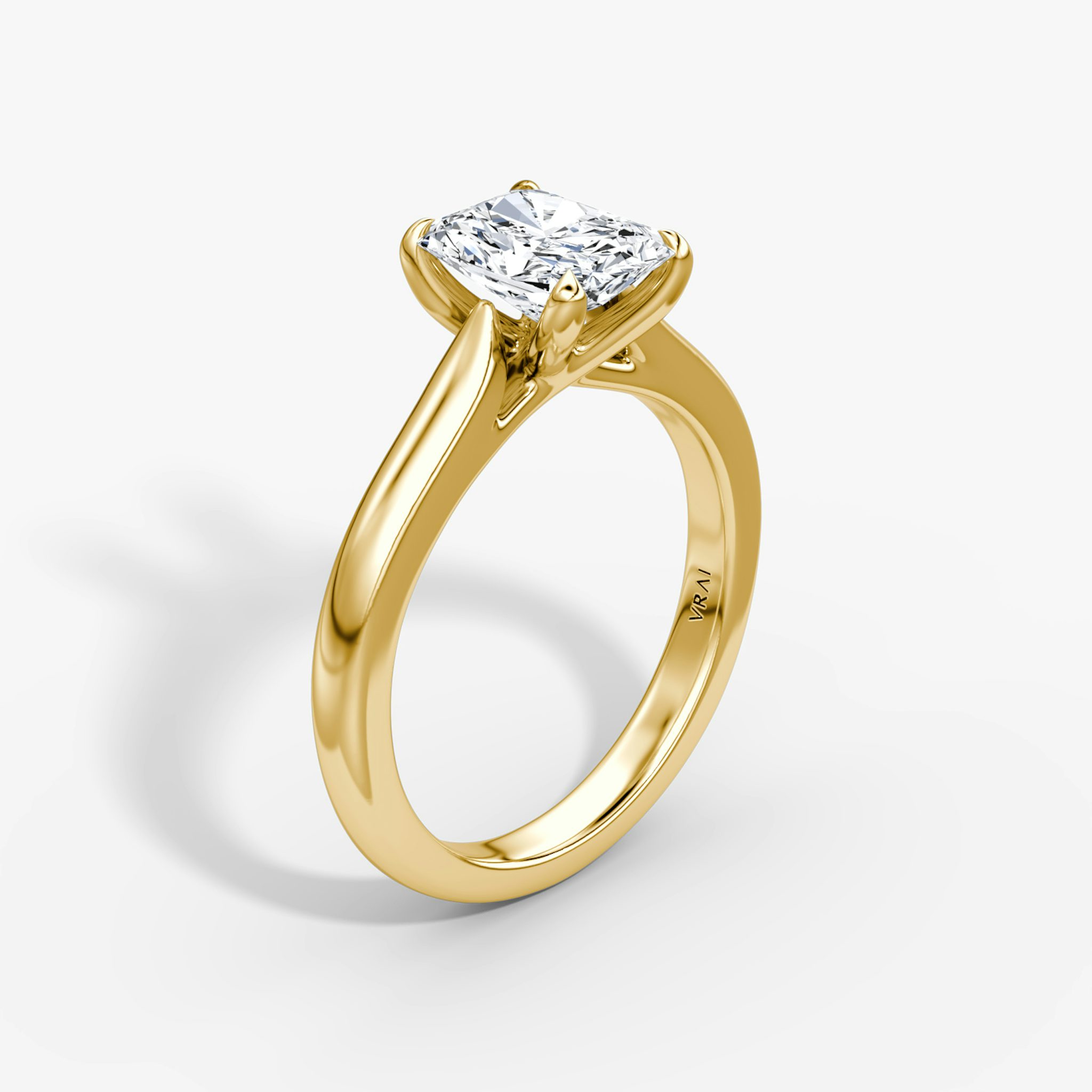 The Trellis Cathedral | Radiant | 18k | Yellow Gold | bandAccent: Plain | diamondOrientation: vertical | caratWeight: other