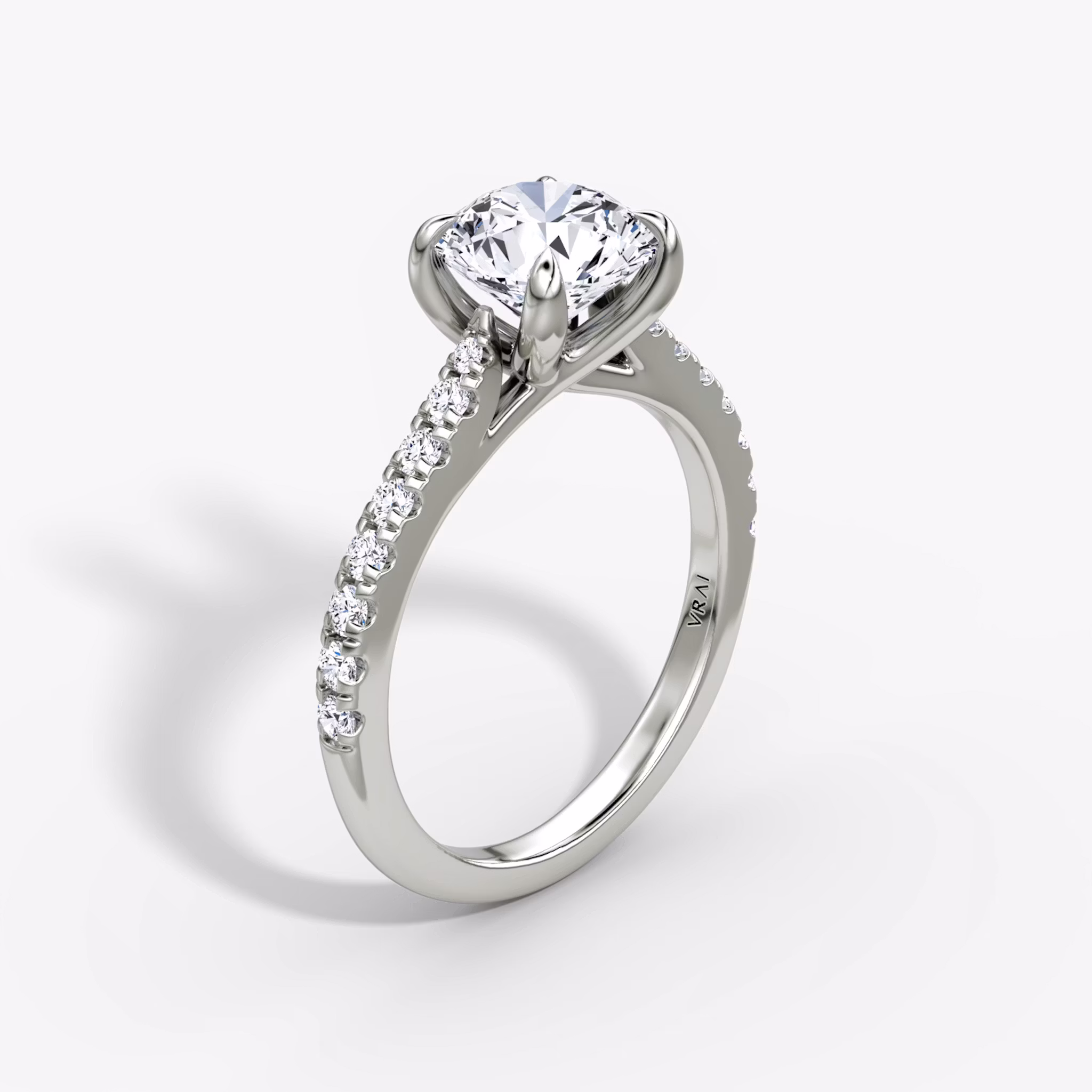 The Trellis Cathedral Round Brilliant | White Gold