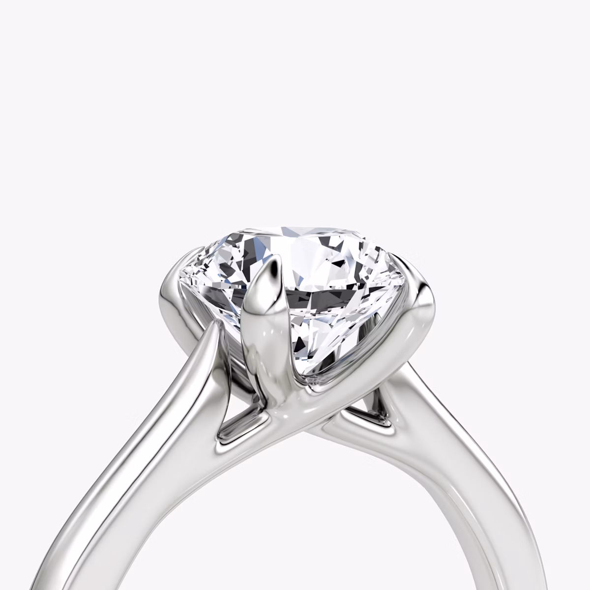 The Trellis Cathedral | Round Brilliant | Platinum | bandAccent: Plain | caratWeight: other | diamondOrientation: vertical