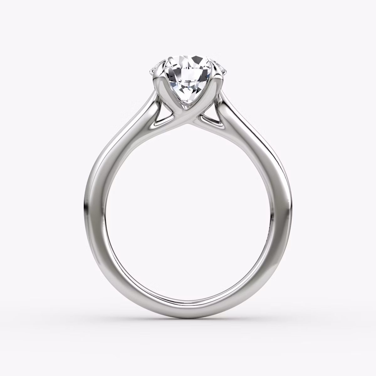The Trellis Cathedral | Round Brilliant | Platinum | bandAccent: Plain | caratWeight: other | diamondOrientation: vertical