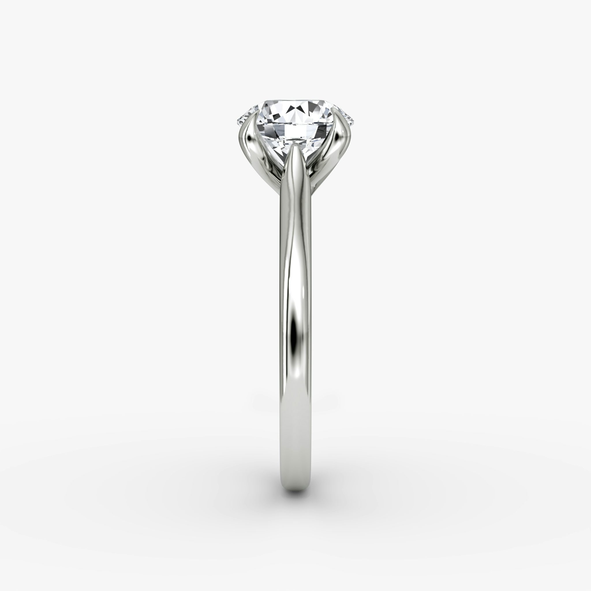 The Trellis Cathedral | Round Brilliant | 18k | White Gold | bandAccent: Plain | caratWeight: 2.0ct | diamondOrientation: vertical