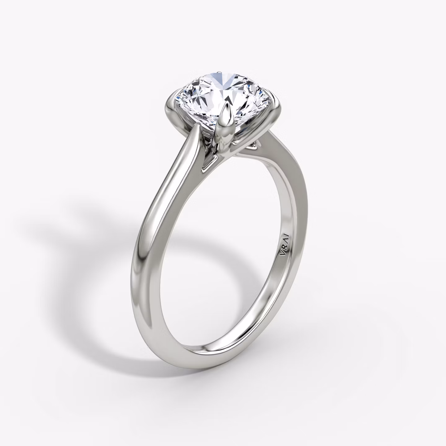 The Trellis Cathedral Round Brilliant | White Gold