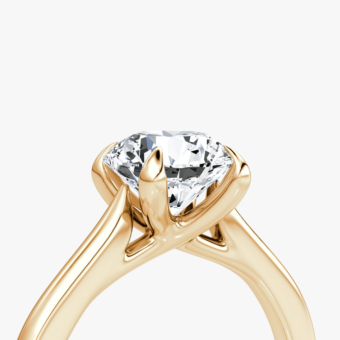 The Trellis Cathedral | Round Brilliant | 14k | Rose Gold | bandAccent: Plain | caratWeight: 1.5ct | diamondOrientation: vertical