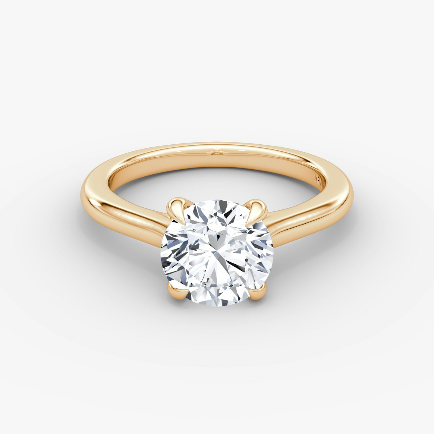 The Trellis Cathedral | Round Brilliant | 14k | Rose Gold | bandAccent: Plain | caratWeight: 1.5ct | diamondOrientation: vertical