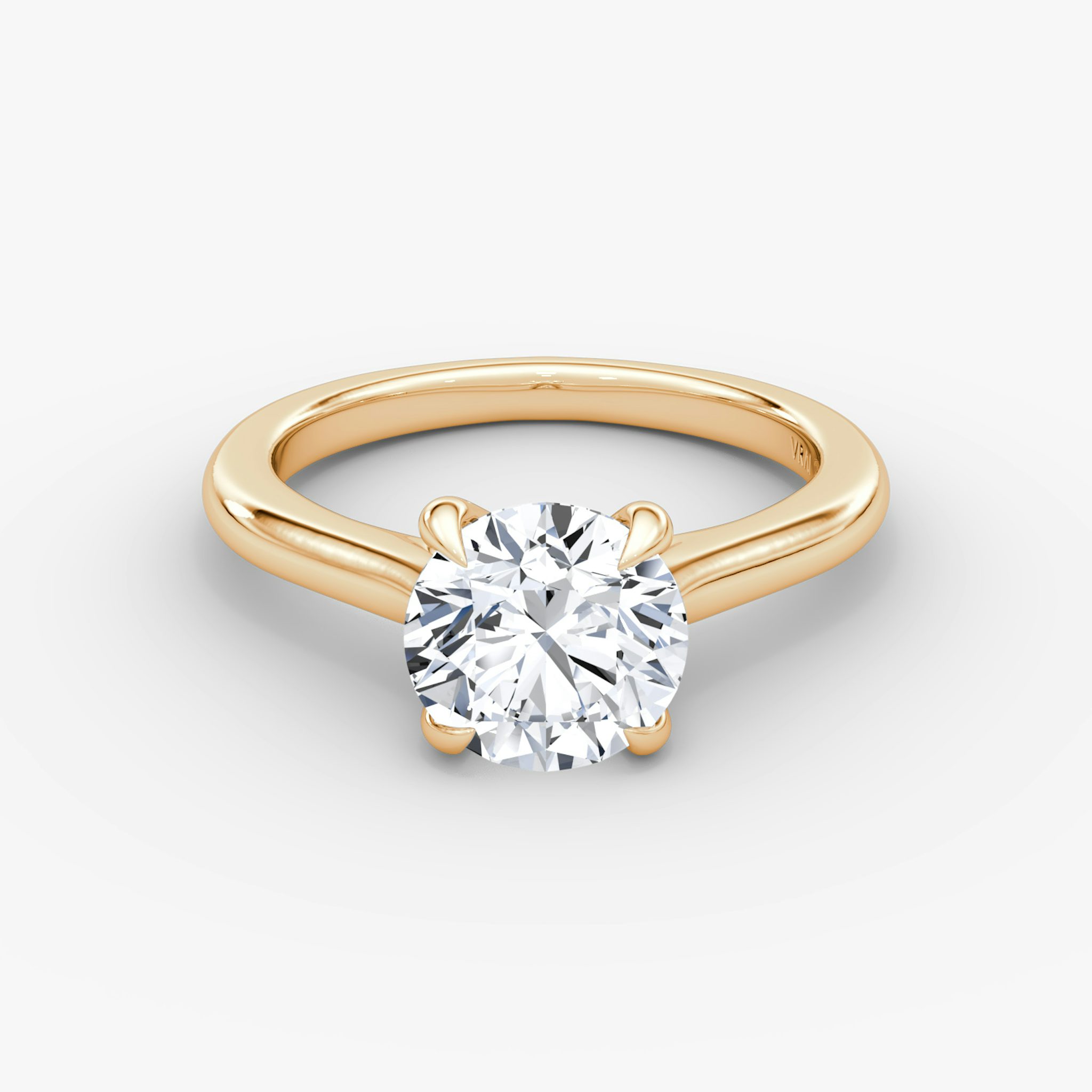 Anillo de compromiso Trellis Cathedral | Brillante | 14k | Oro rosa | bandAccent: Simple | caratWeight: other | diamondOrientation: vertical