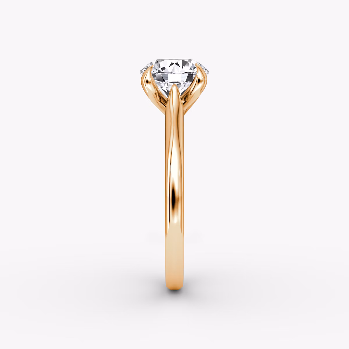 The Trellis Cathedral | Round Brilliant | 14k | Rose Gold | bandAccent: Plain | caratWeight: 2.0ct | diamondOrientation: vertical