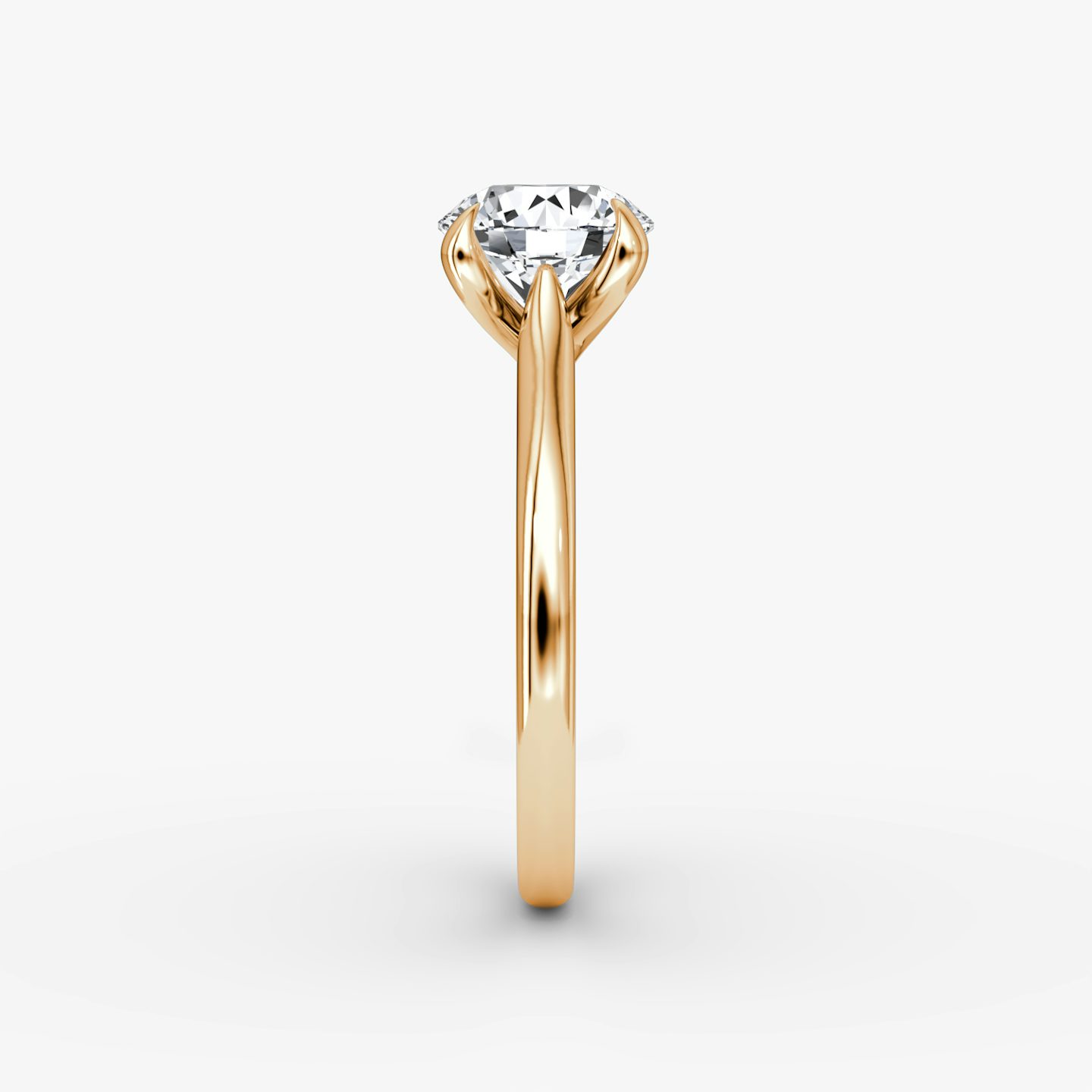 The Trellis Cathedral | Round Brilliant | 14k | Rose Gold | bandAccent: Plain | caratWeight: 1.5ct | diamondOrientation: vertical