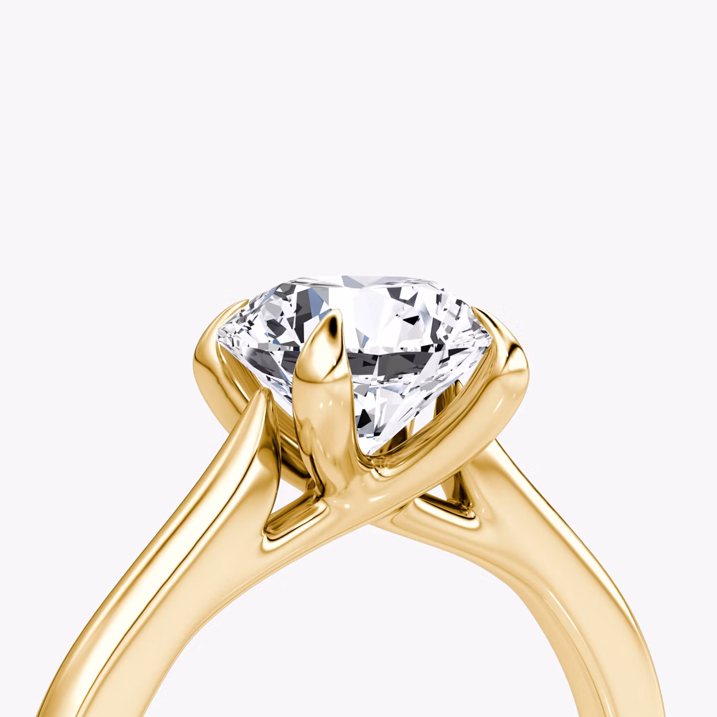 The Trellis Cathedral | Round Brilliant | 18k | Yellow Gold | bandAccent: Plain | caratWeight: 1.0ct | diamondOrientation: vertical