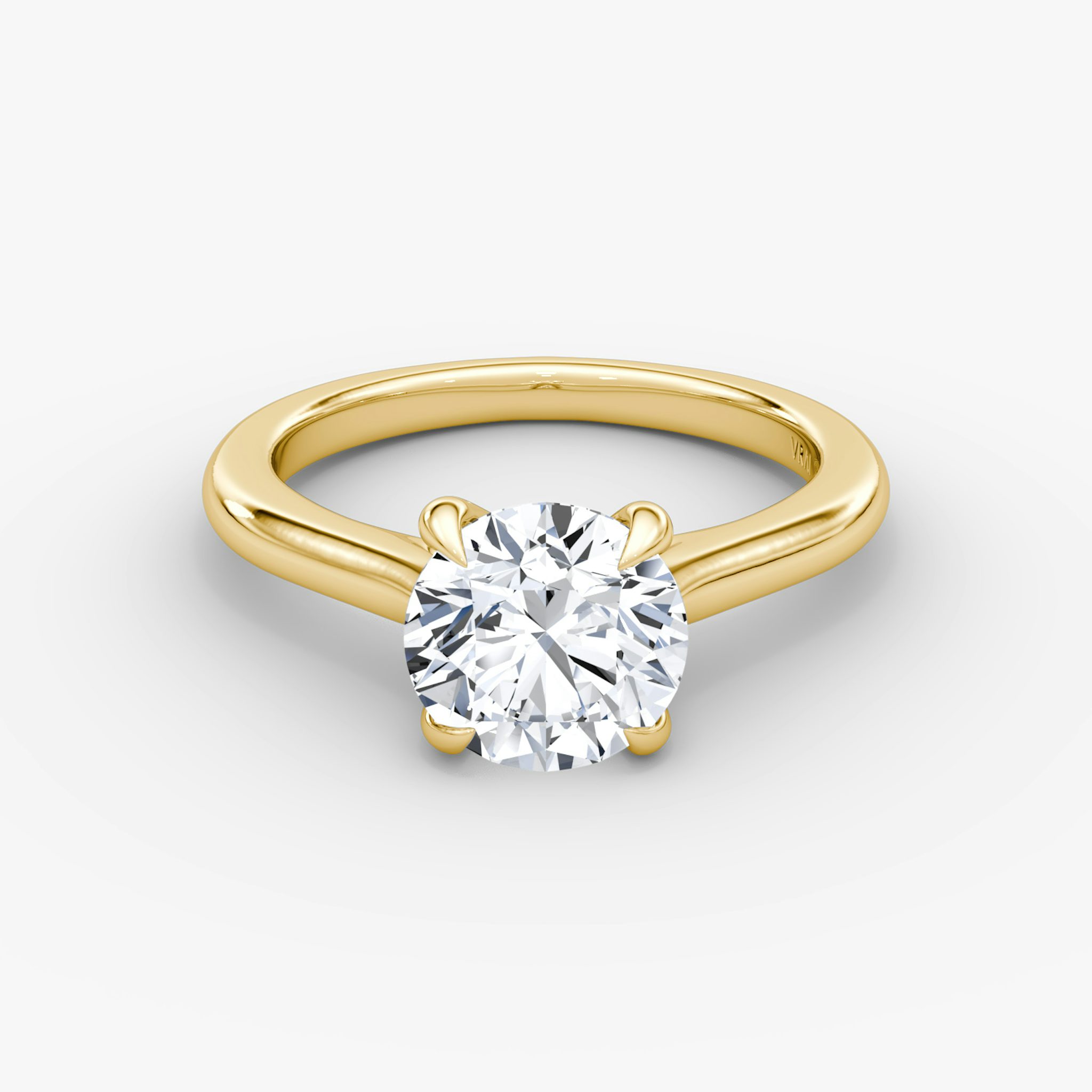 The Trellis Cathedral | Round Brilliant | 18k | Yellow Gold | bandAccent: Plain | caratWeight: 1.0ct | diamondOrientation: vertical