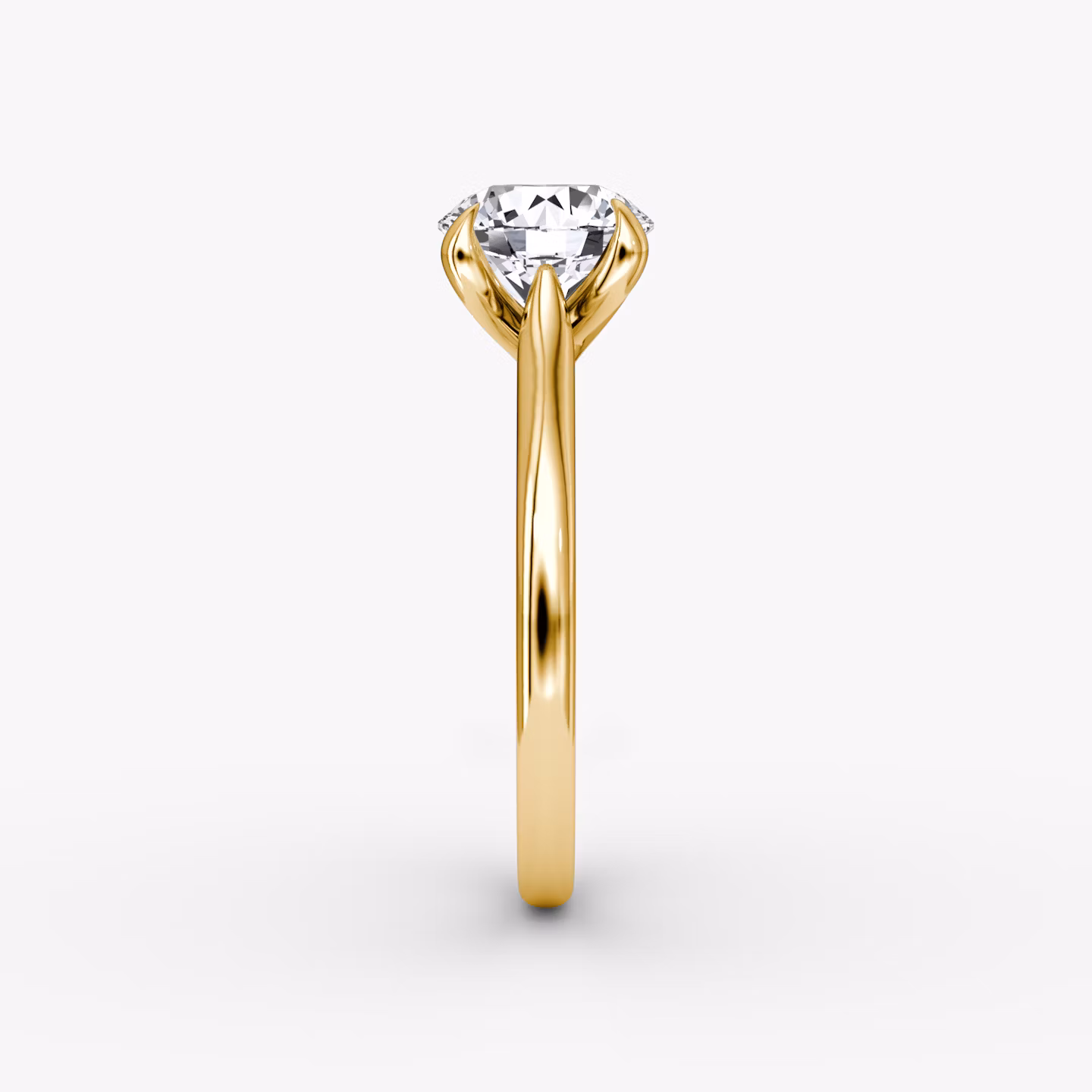 The Trellis Cathedral | Round Brilliant | 18k | Yellow Gold | bandAccent: Plain | caratWeight: 1.0ct | diamondOrientation: vertical