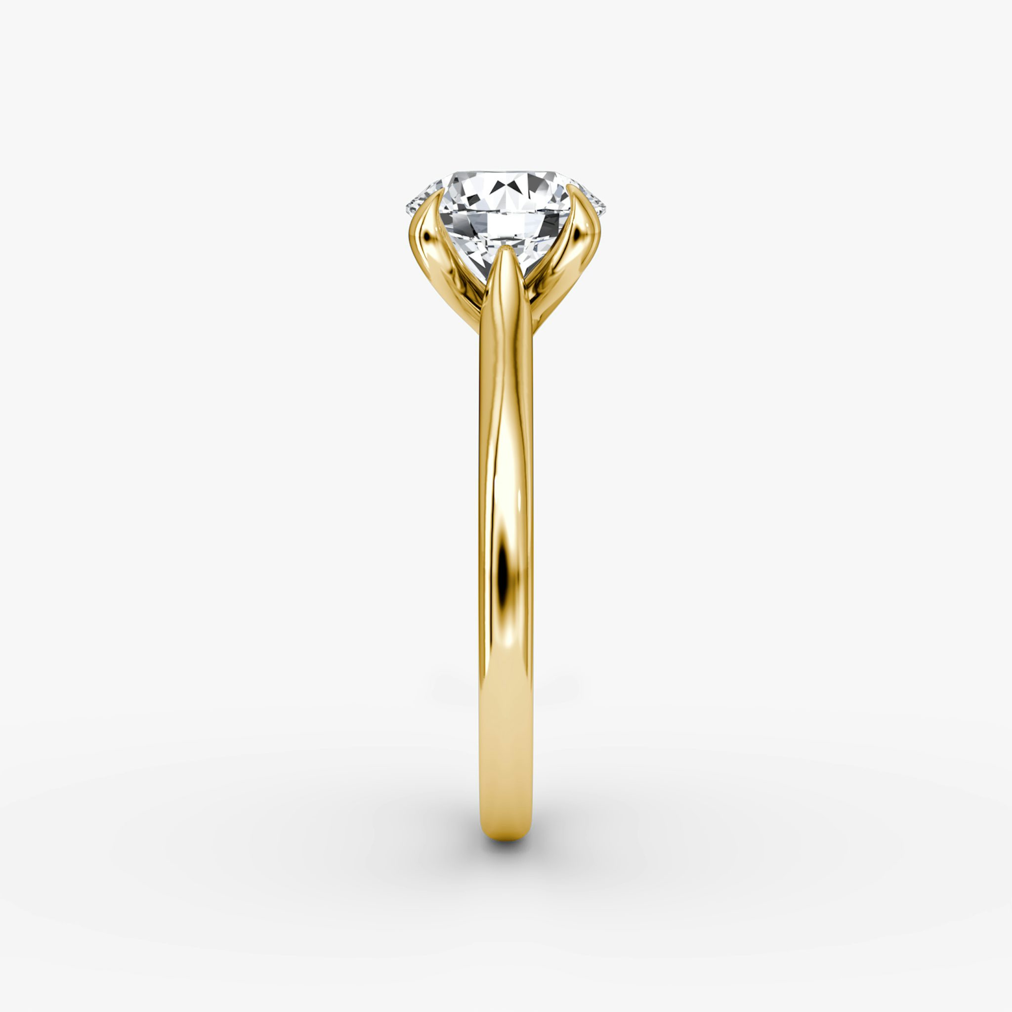 The Trellis Cathedral | Round Brilliant | 18k | Yellow Gold | bandAccent: Plain | caratWeight: 1.0ct | diamondOrientation: vertical