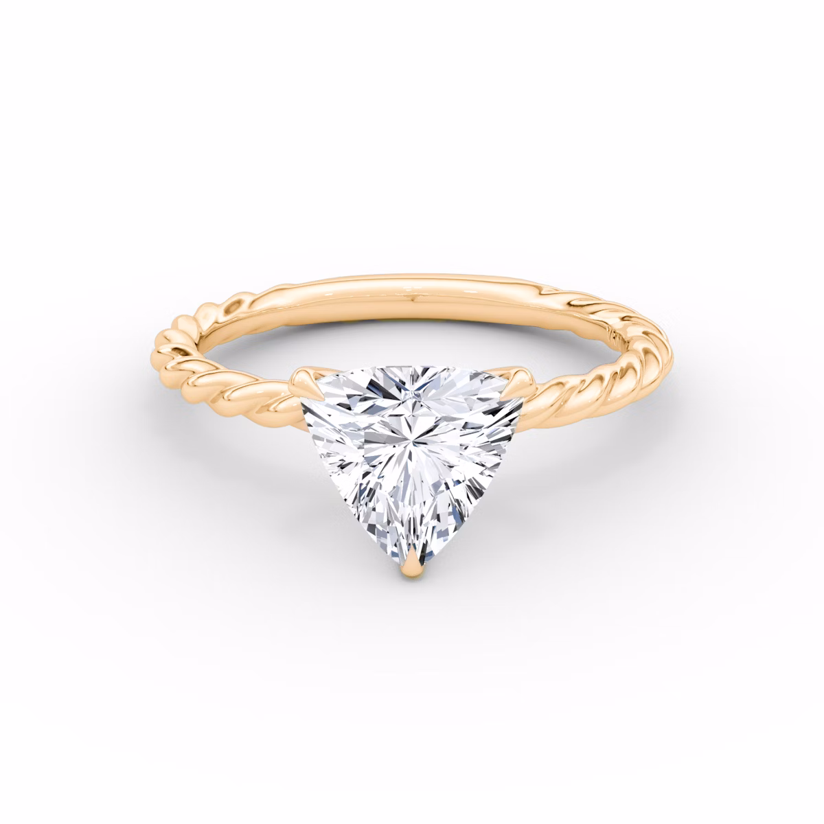 The Classic Rope | Trillion | 14k | Rose Gold | bandAccent: Plain | diamondOrientation: vertical | caratWeight: other