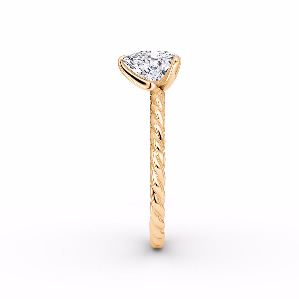 The Classic Rope | Trillion | 14k | Rose Gold | bandAccent: Plain | diamondOrientation: vertical | caratWeight: other
