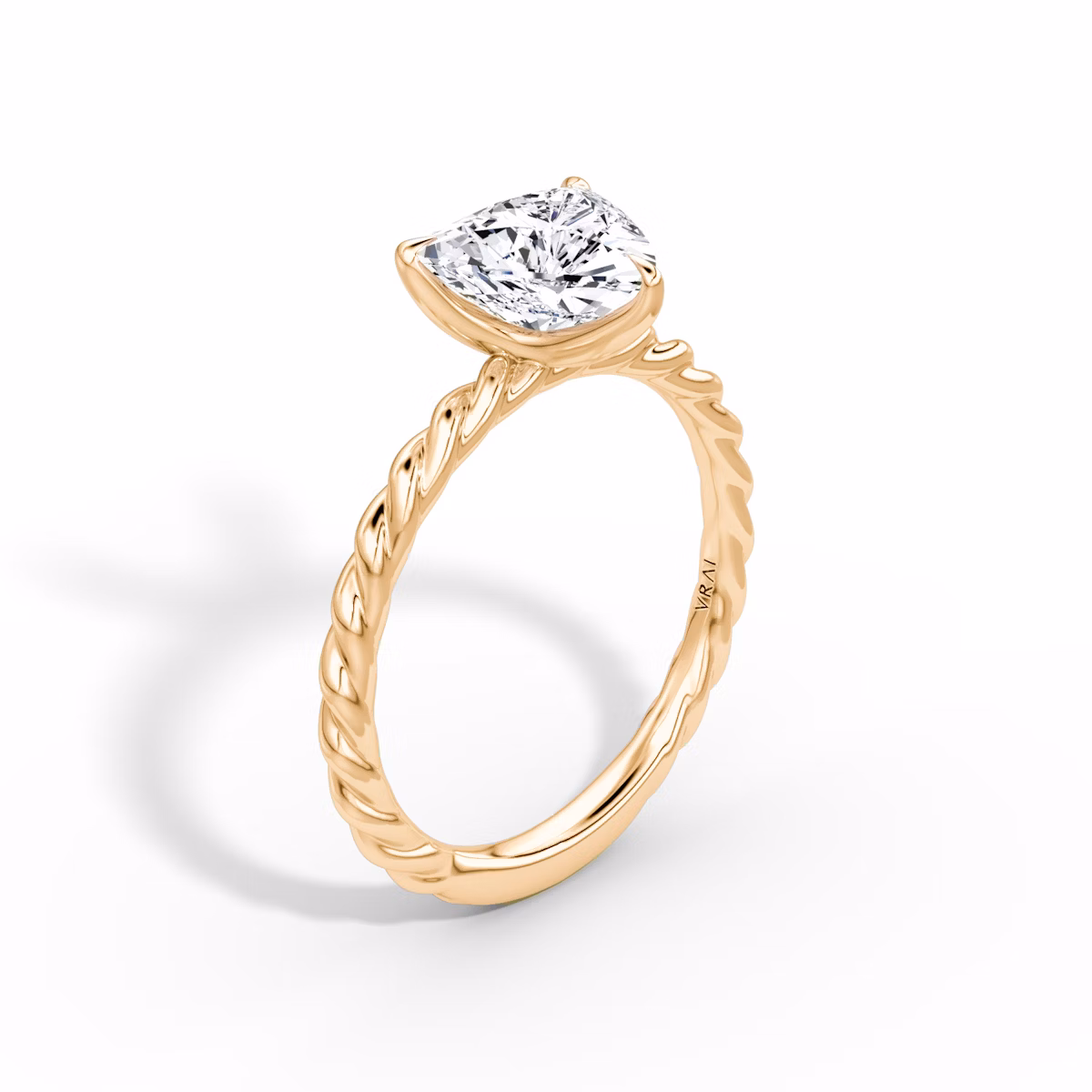 The Classic Rope | Trillion | 14k | Rose Gold | bandAccent: Plain | diamondOrientation: vertical | caratWeight: other