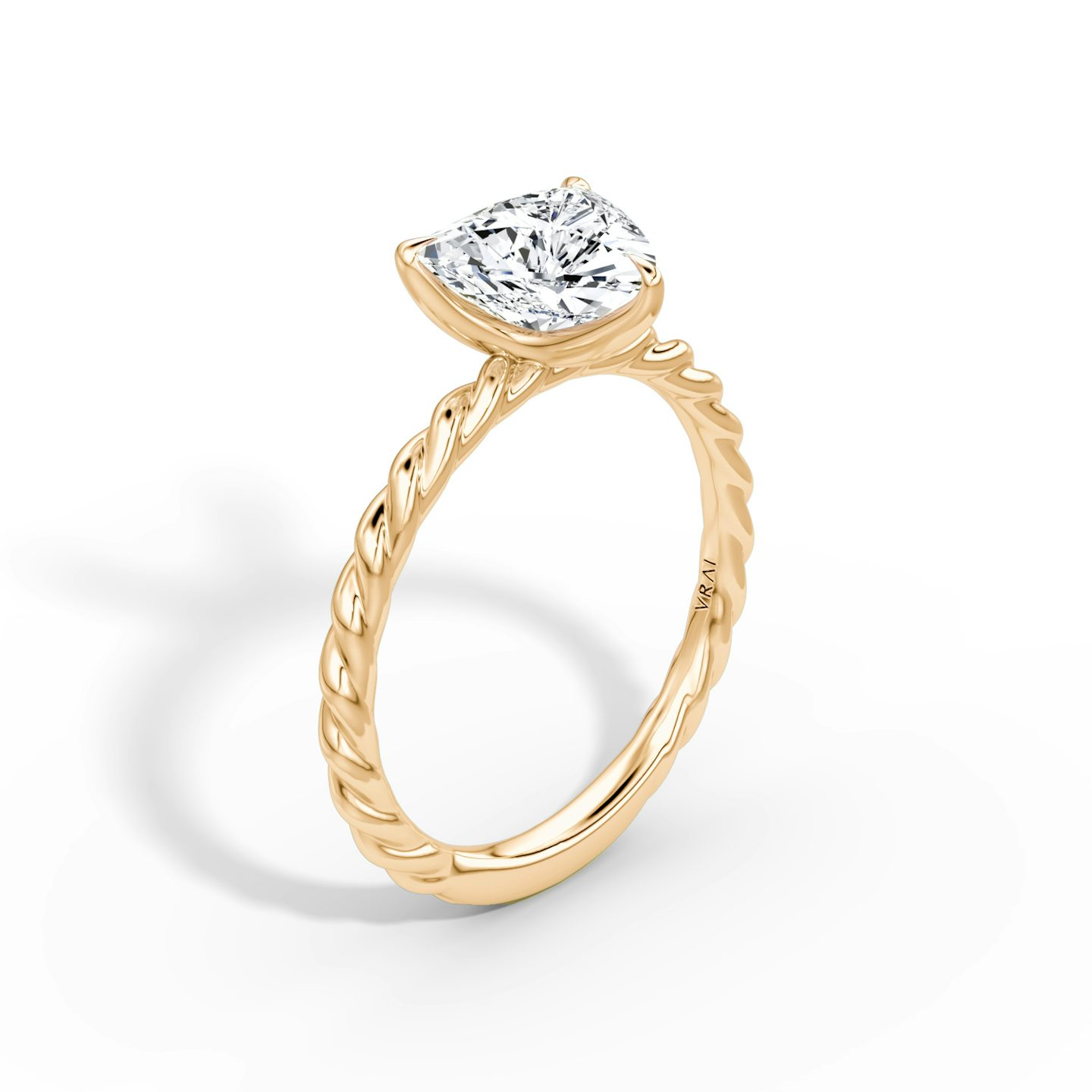 The Classic Rope | Trillion | 14k | Rose Gold | bandAccent: Plain | diamondOrientation: vertical | caratWeight: other