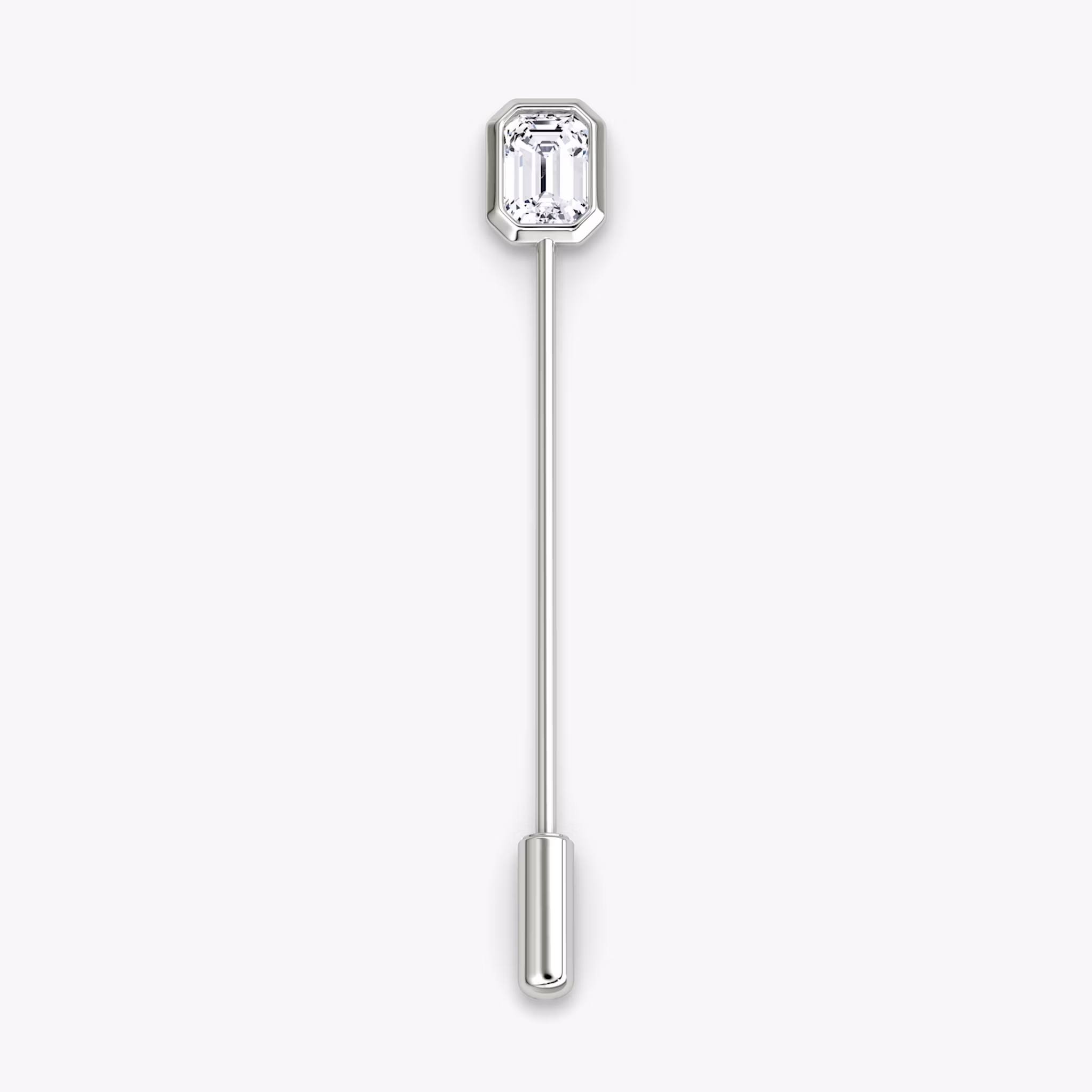 Lapel Pin Emerald | White Gold
