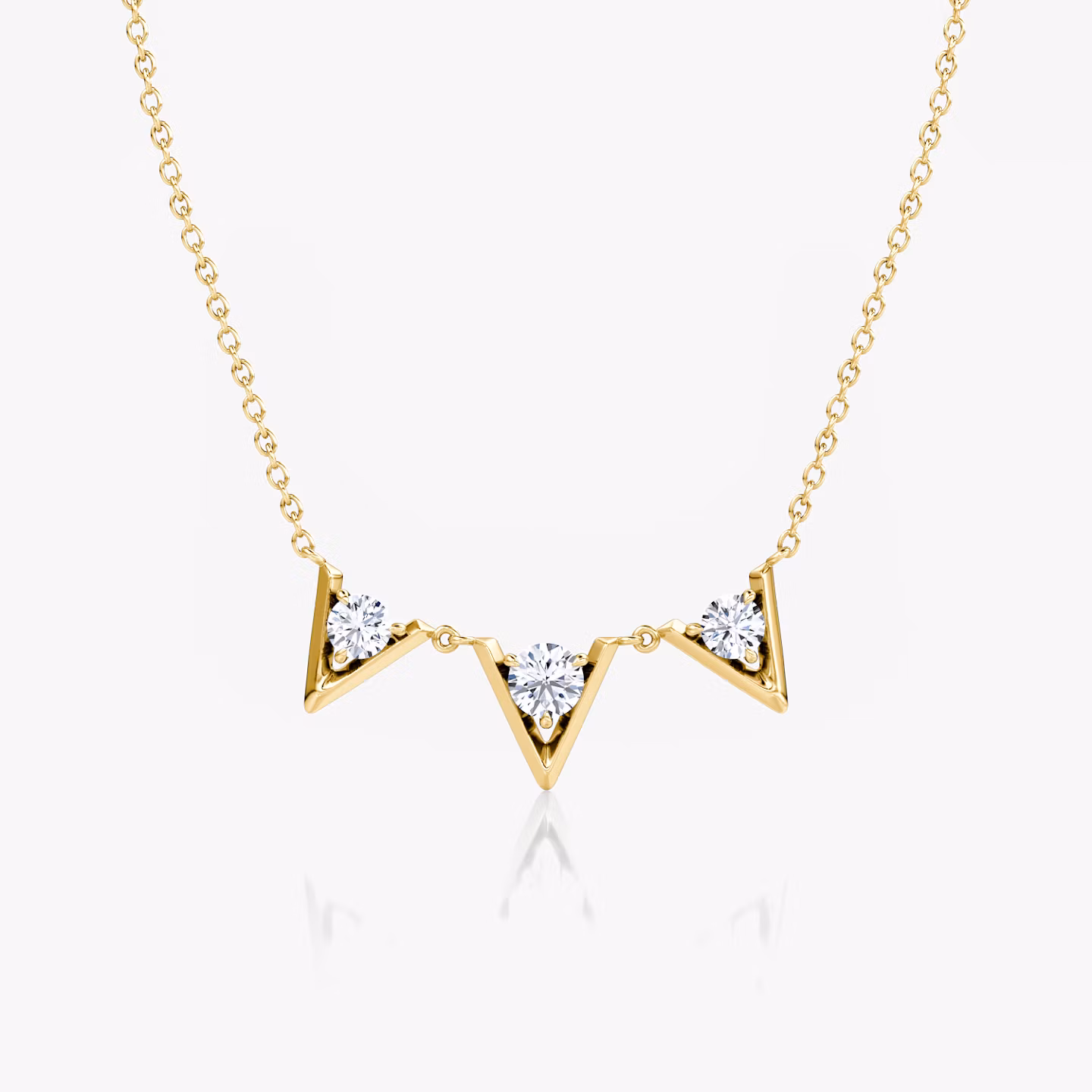 VRAI V Arc Halskette Rund | Yellow Gold
