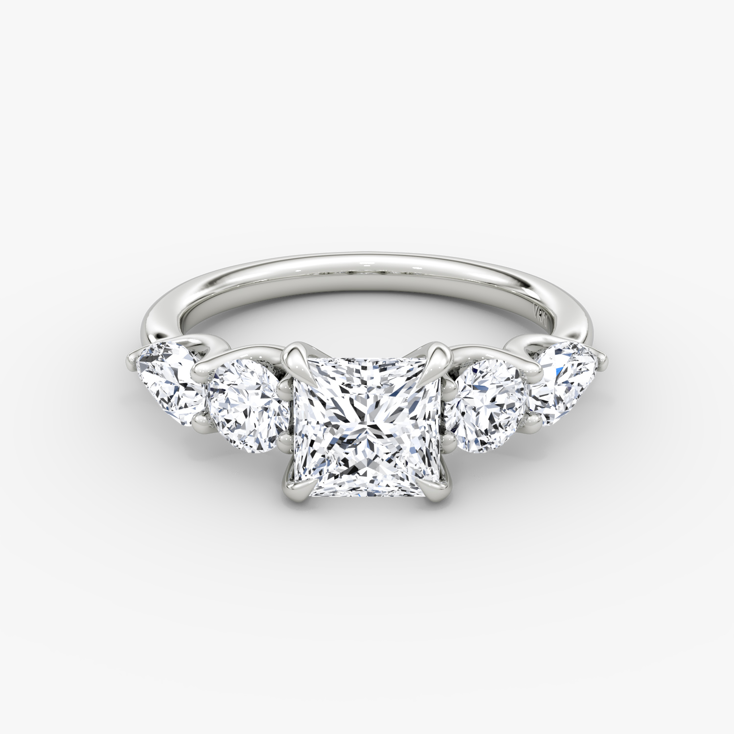 The Mixed Shape Round Brilliant Engagement Ring | Platinum | Round Brilliant And Pear