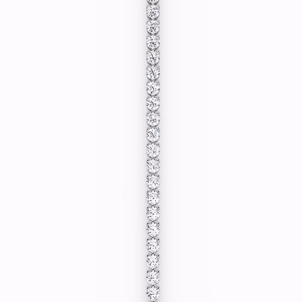Tennis Armband | Rund | 14k | Weißgold | diamondSize: large | chainLength: 6.5