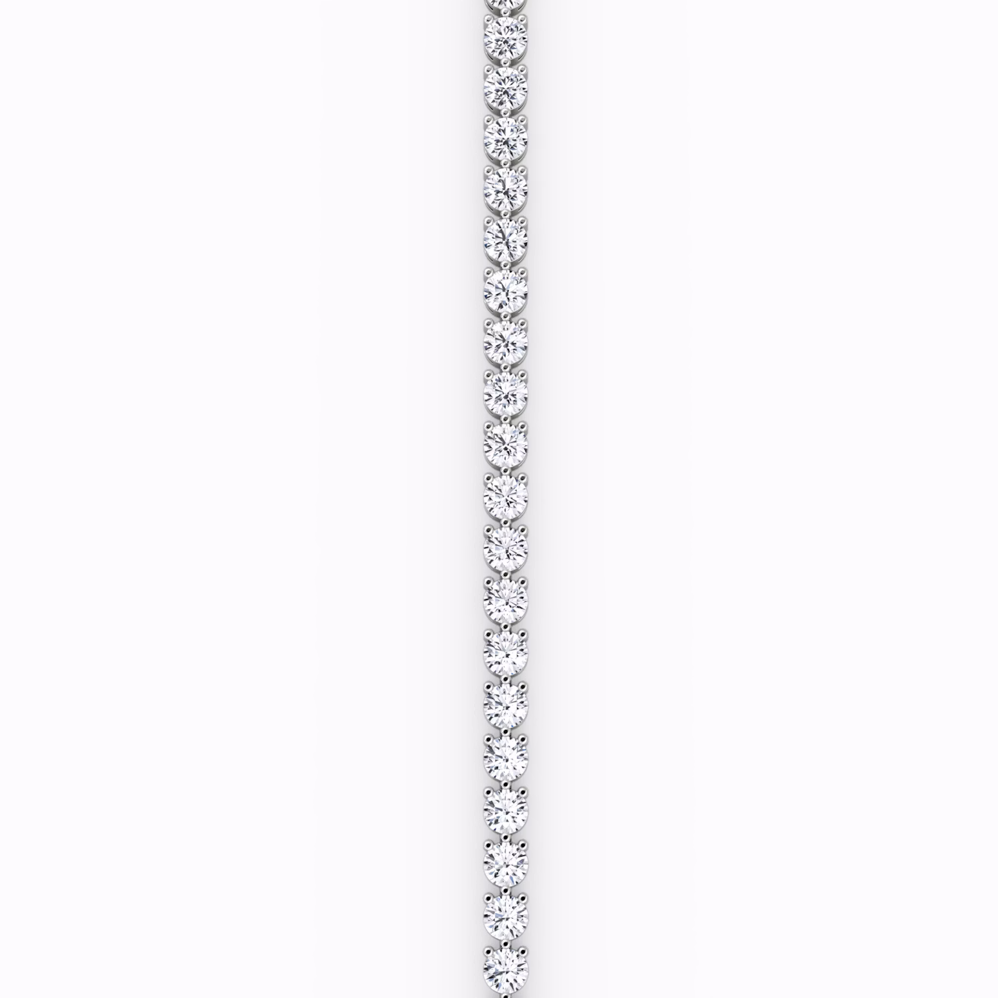 Tennis Bracelet | Round Brilliant | 14k | White Gold | diamondSize: large | chainLength: 8