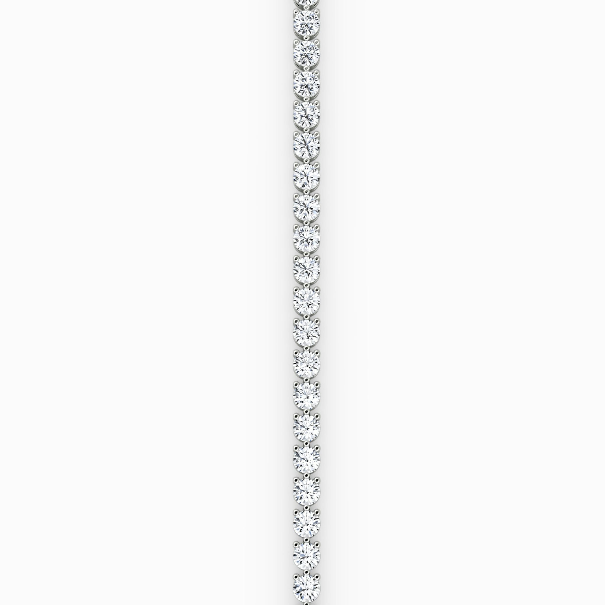 Tennis Bracelet | Round Brilliant | 14k | White Gold | diamondSize: large | chainLength: 8