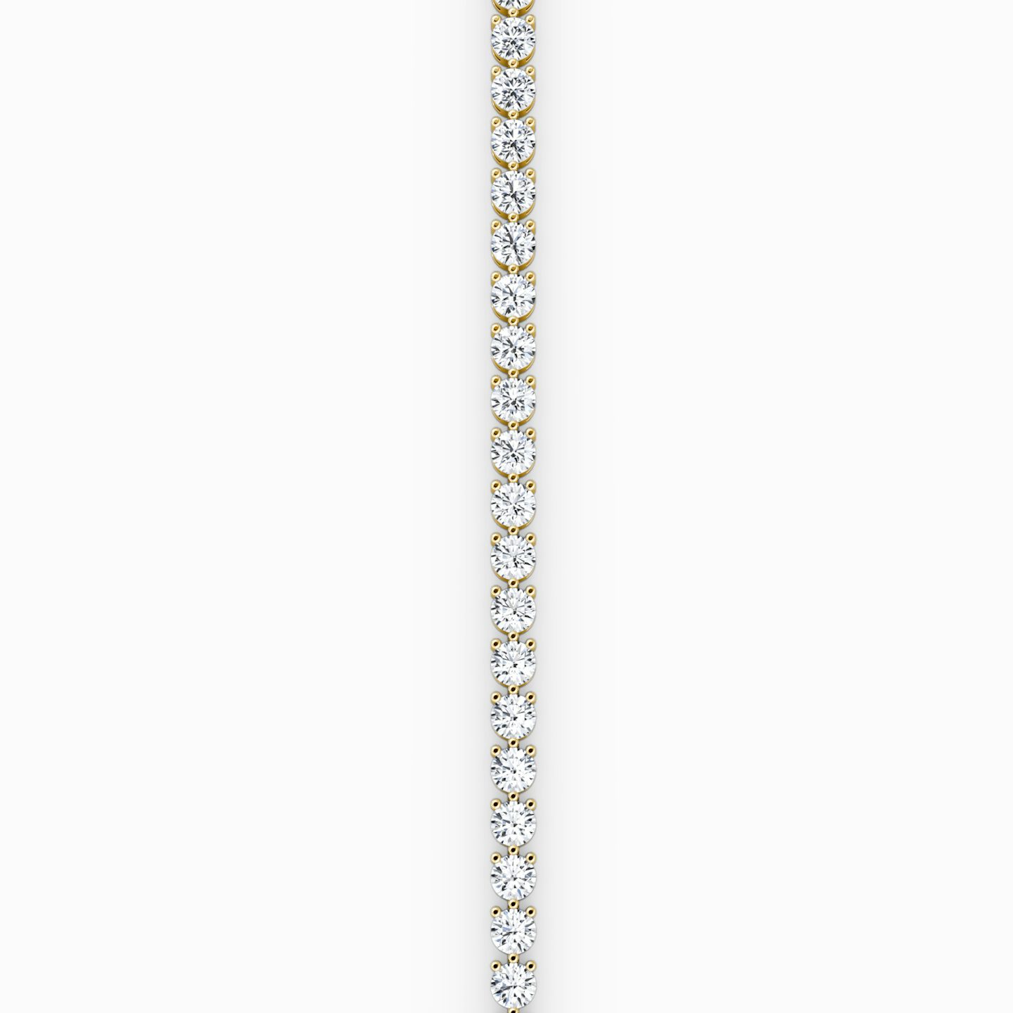 Tennis Armband | Rund | 14k | Gelbgold | diamondSize: large | chainLength: 7.5