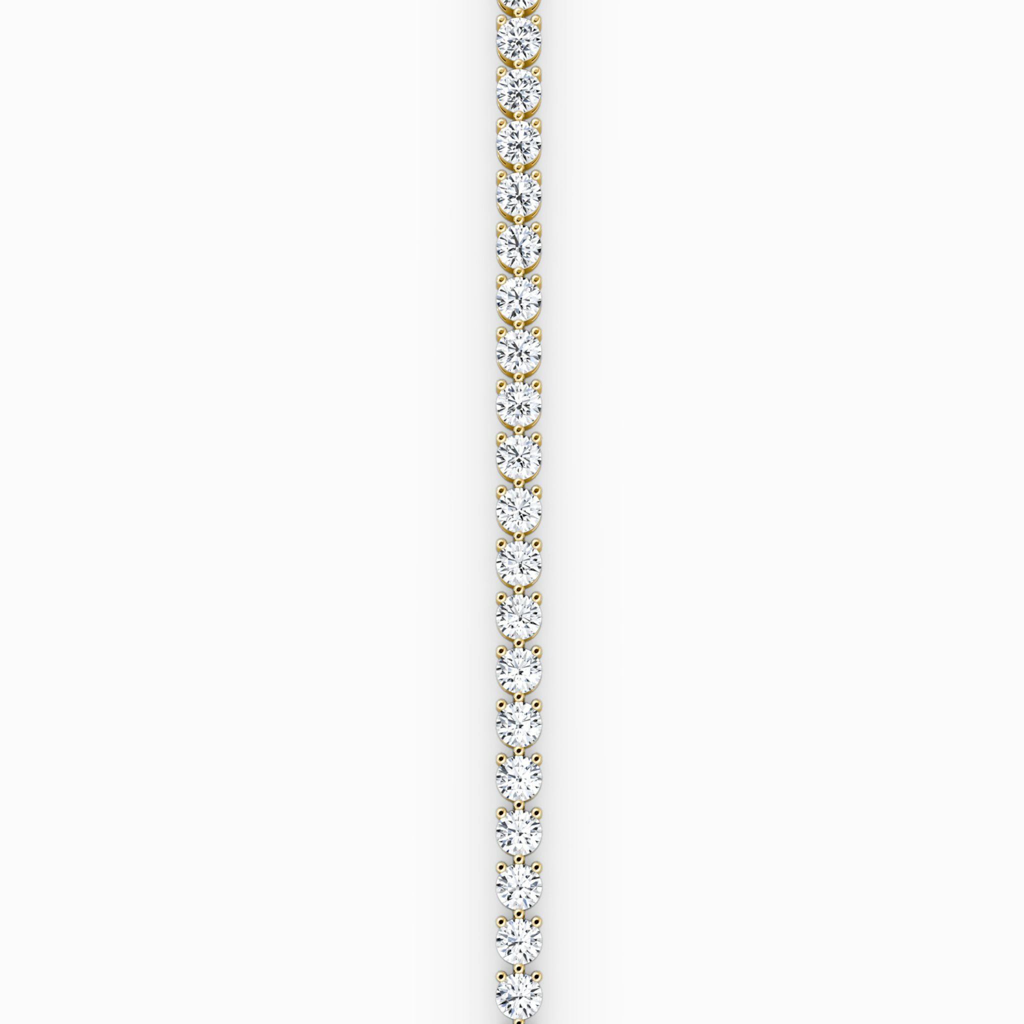 Tennis Bracelet | Round Brilliant | 14k | Yellow Gold | diamondSize: large | chainLength: 8