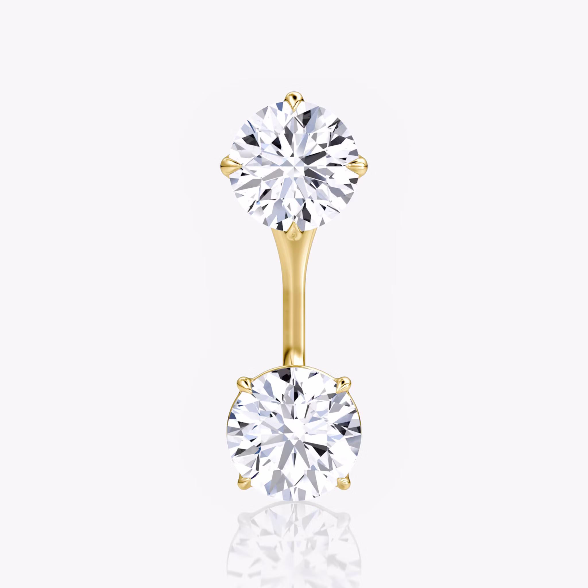 Solitaire Stud & Ear Jacket | Yellow Gold