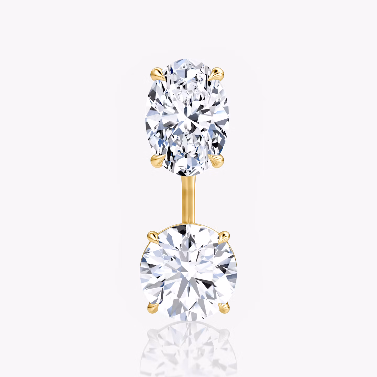 Solitaire Stud & Ear Jacket | Yellow Gold
