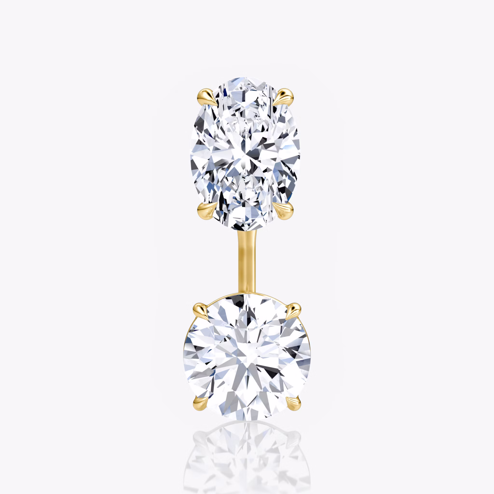 Solitaire Stud & Ear Jacket | Yellow Gold