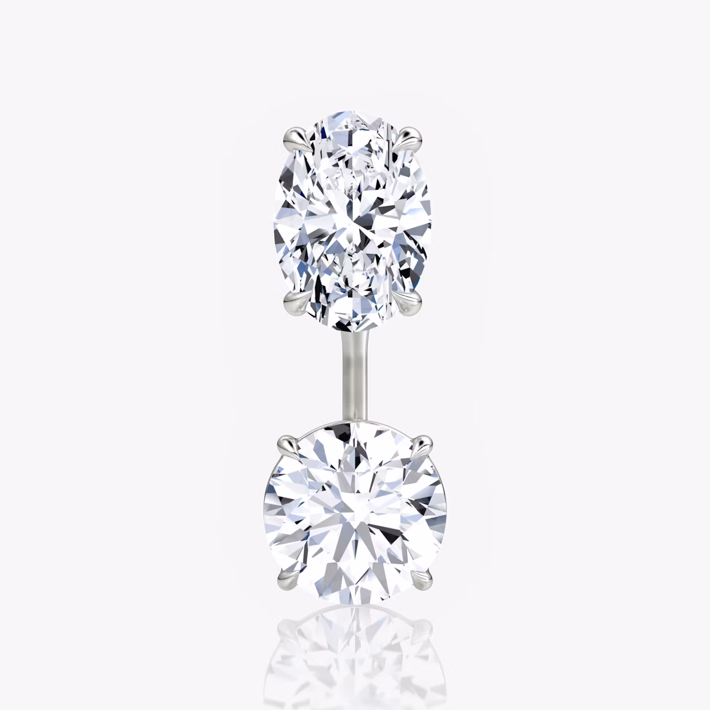 Solitaire Stud & Ear Jacket | White Gold