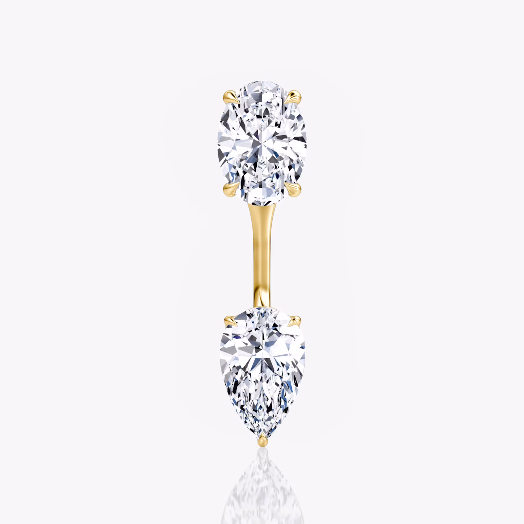 Solitaire Stud & Ear Jacket | Yellow Gold