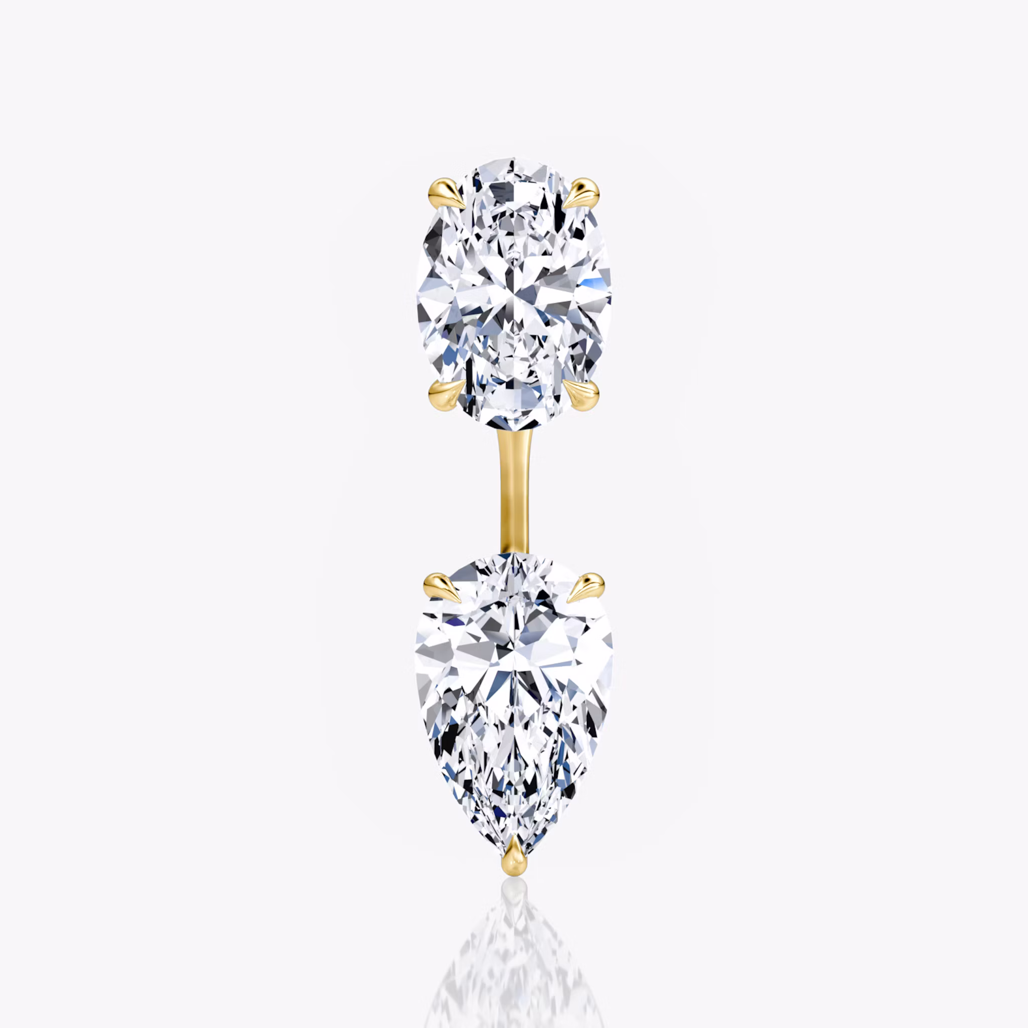Solitaire Stud & Ear Jacket | Yellow Gold
