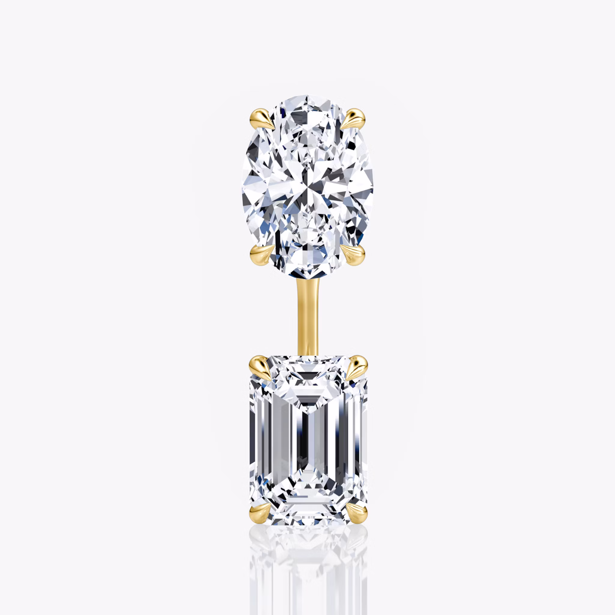 Solitaire Stud & Ear Jacket | Yellow Gold