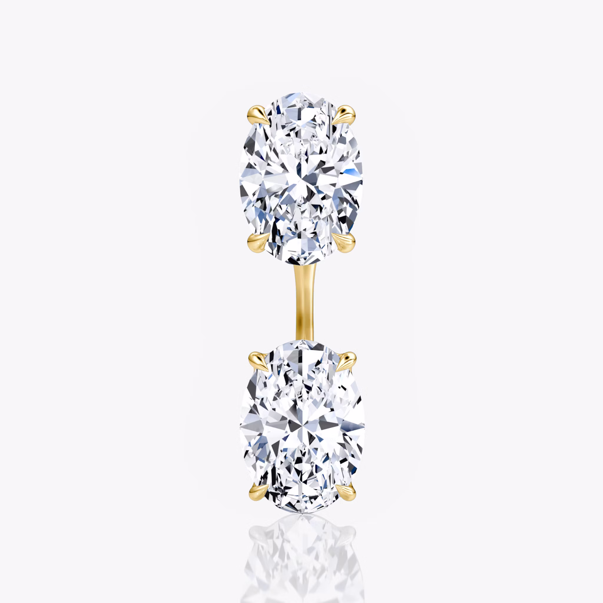 Solitaire Stud & Ear Jacket | Yellow Gold