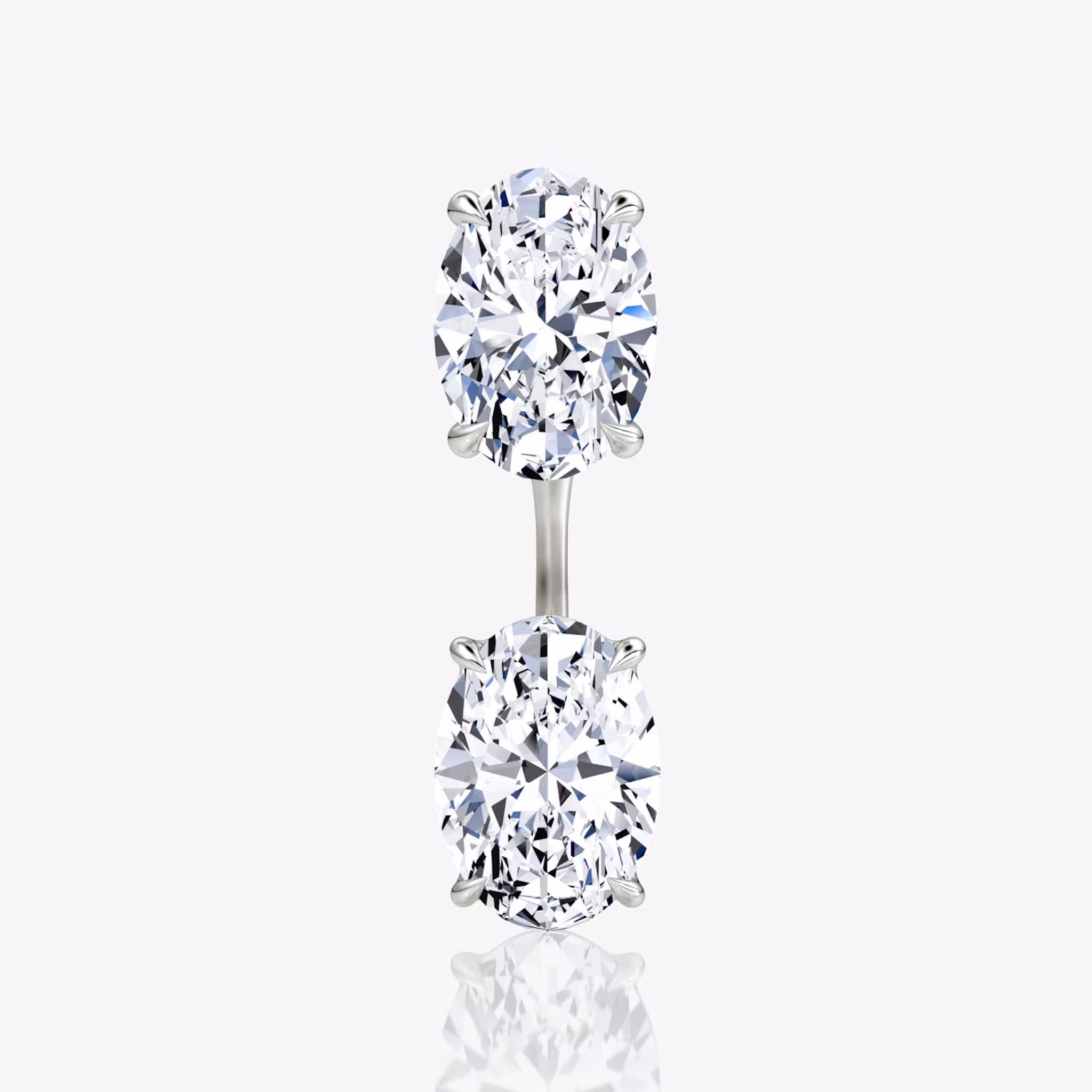 Solitaire Stud & Ear Jacket | White Gold