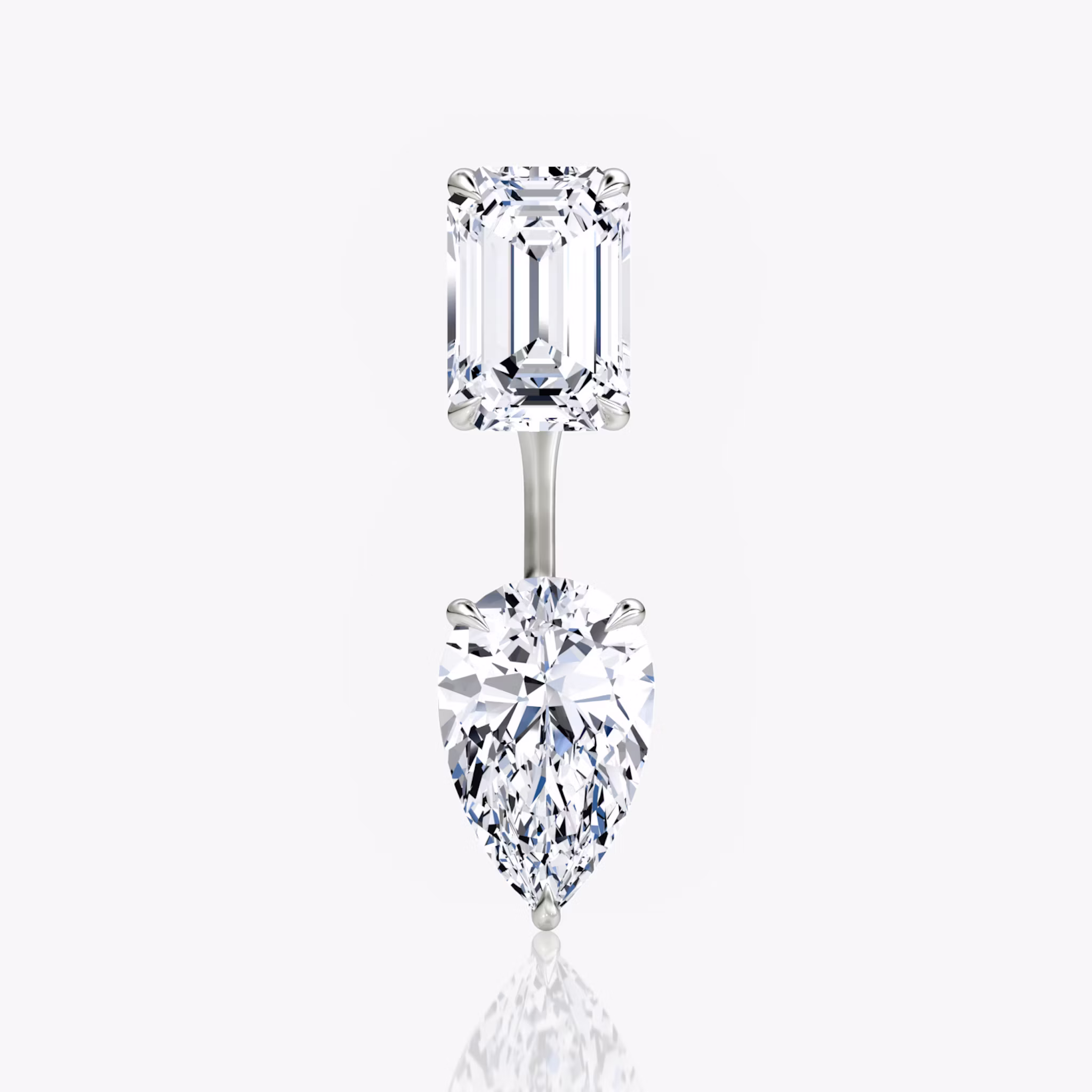 Solitaire Stud & Ear Jacket | White Gold