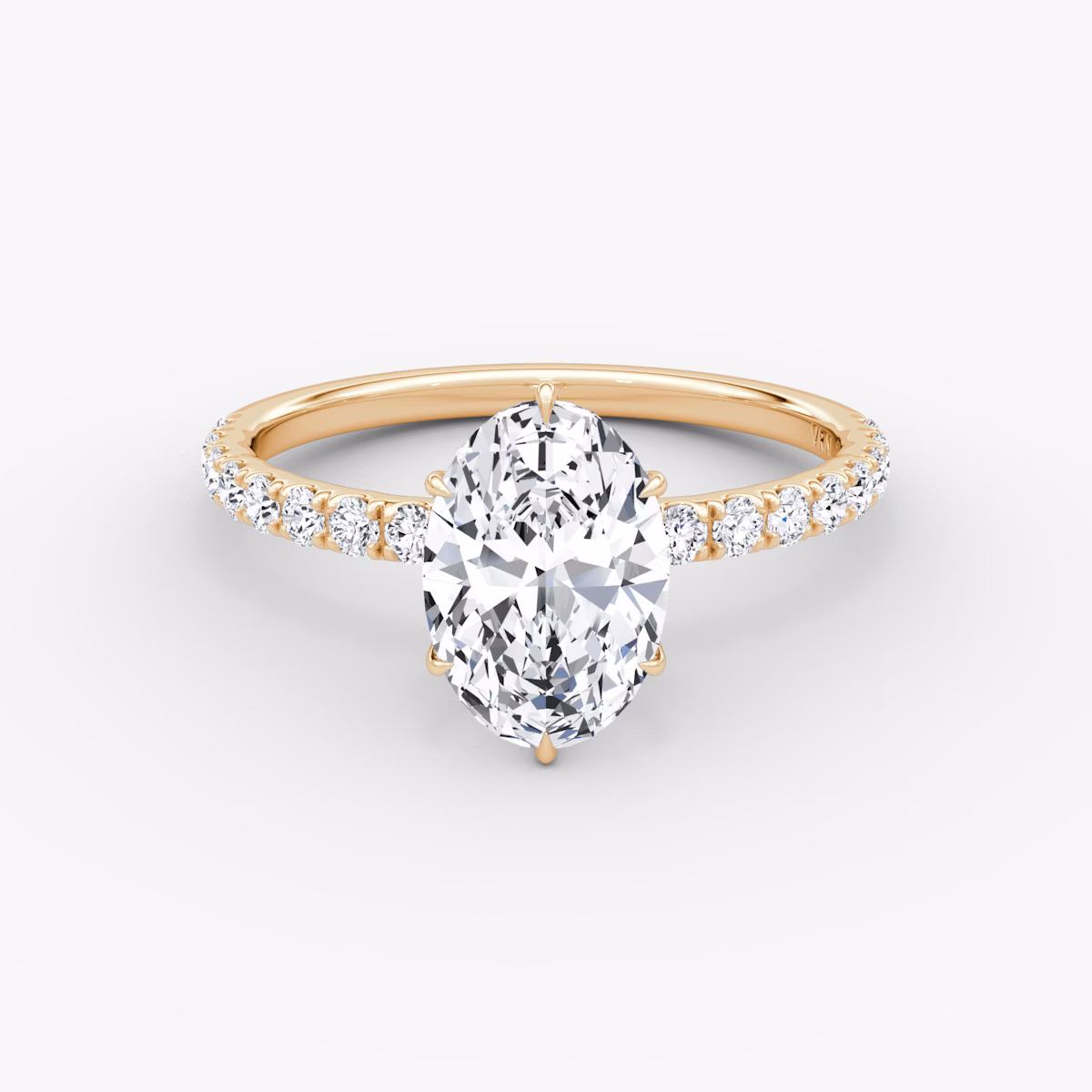 V | Oval | 14k | Oro rosa | bandAccent: Pavé | diamondOrientation: vertical | caratWeight: other