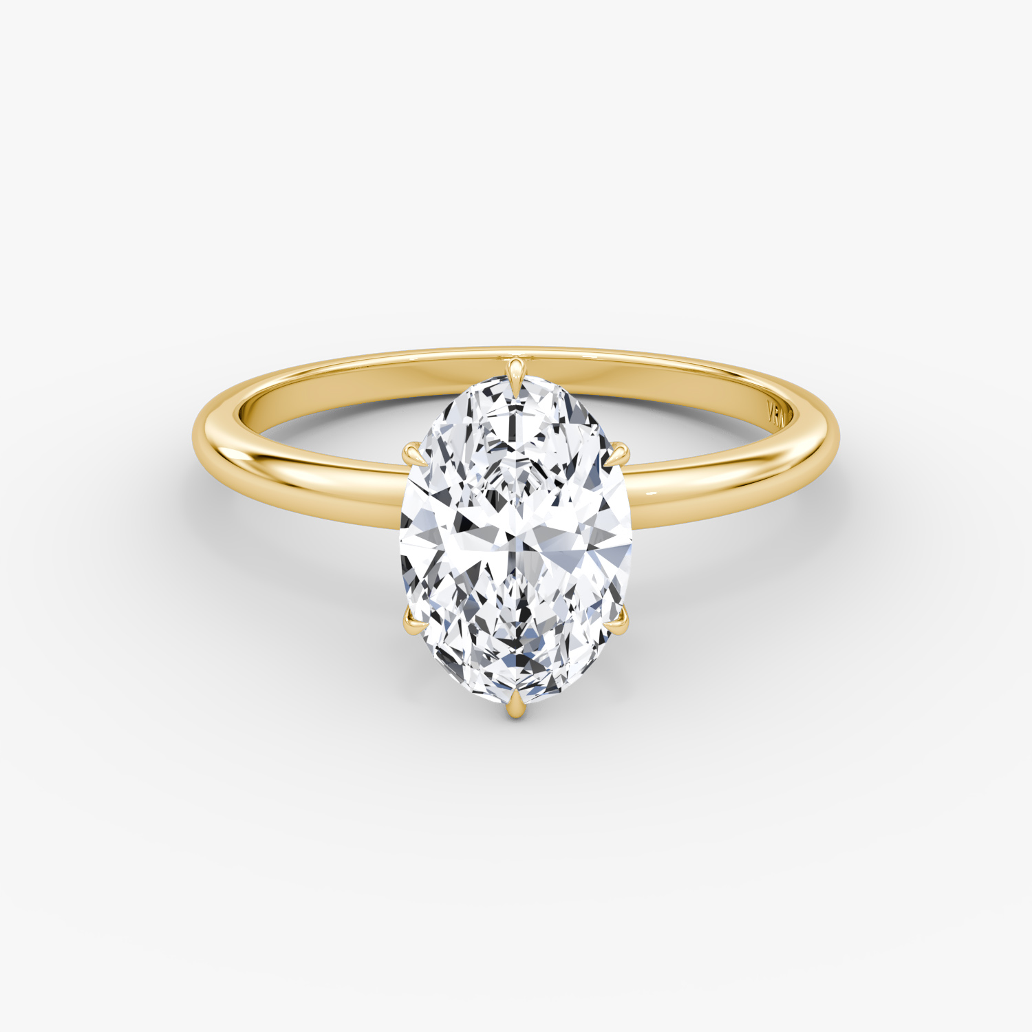 V | Oval | 18k | Oro amarillo | bandAccent: Simple | diamondOrientation: vertical | caratWeight: other