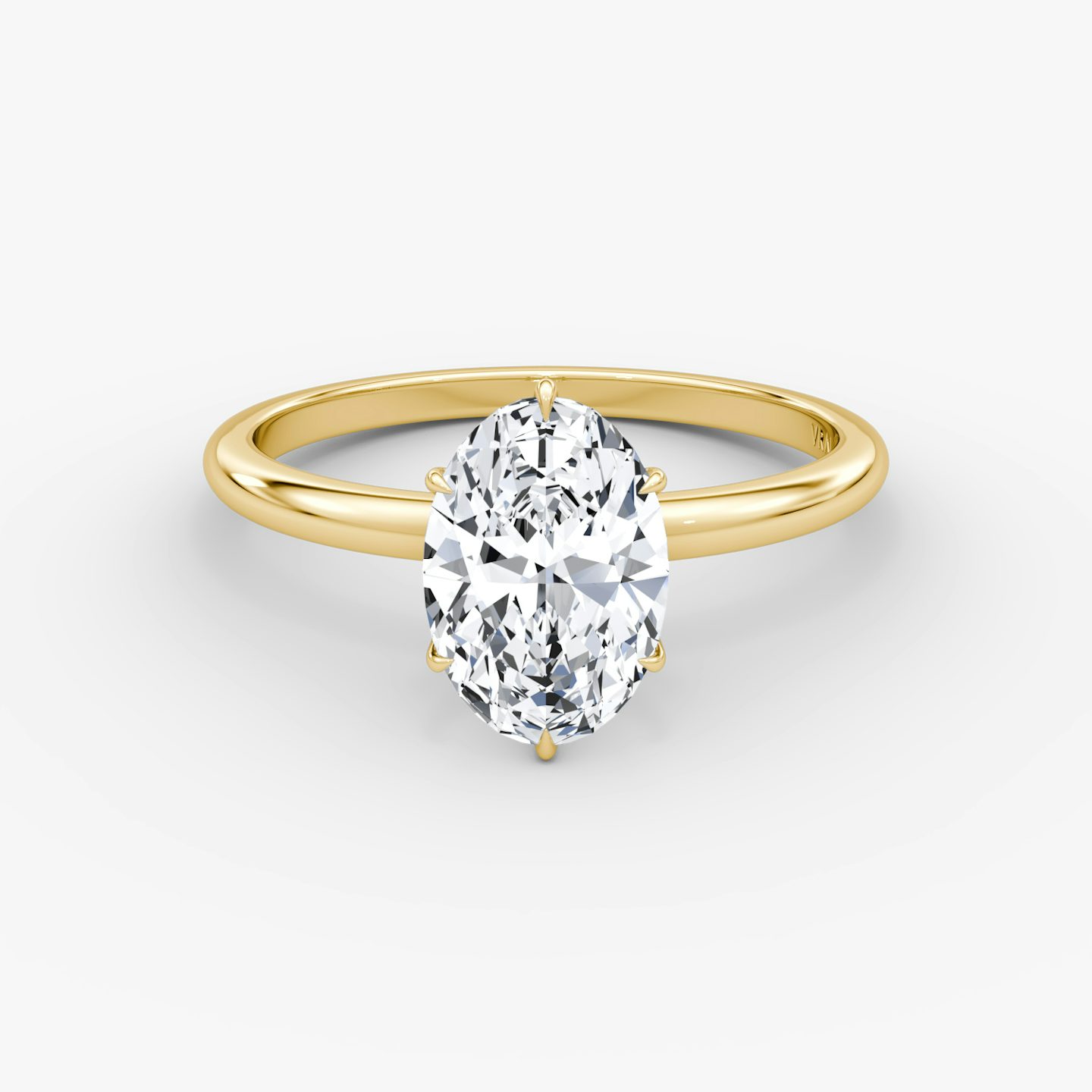 V | Oval | 18k | Oro amarillo | bandAccent: Simple | diamondOrientation: vertical | caratWeight: other