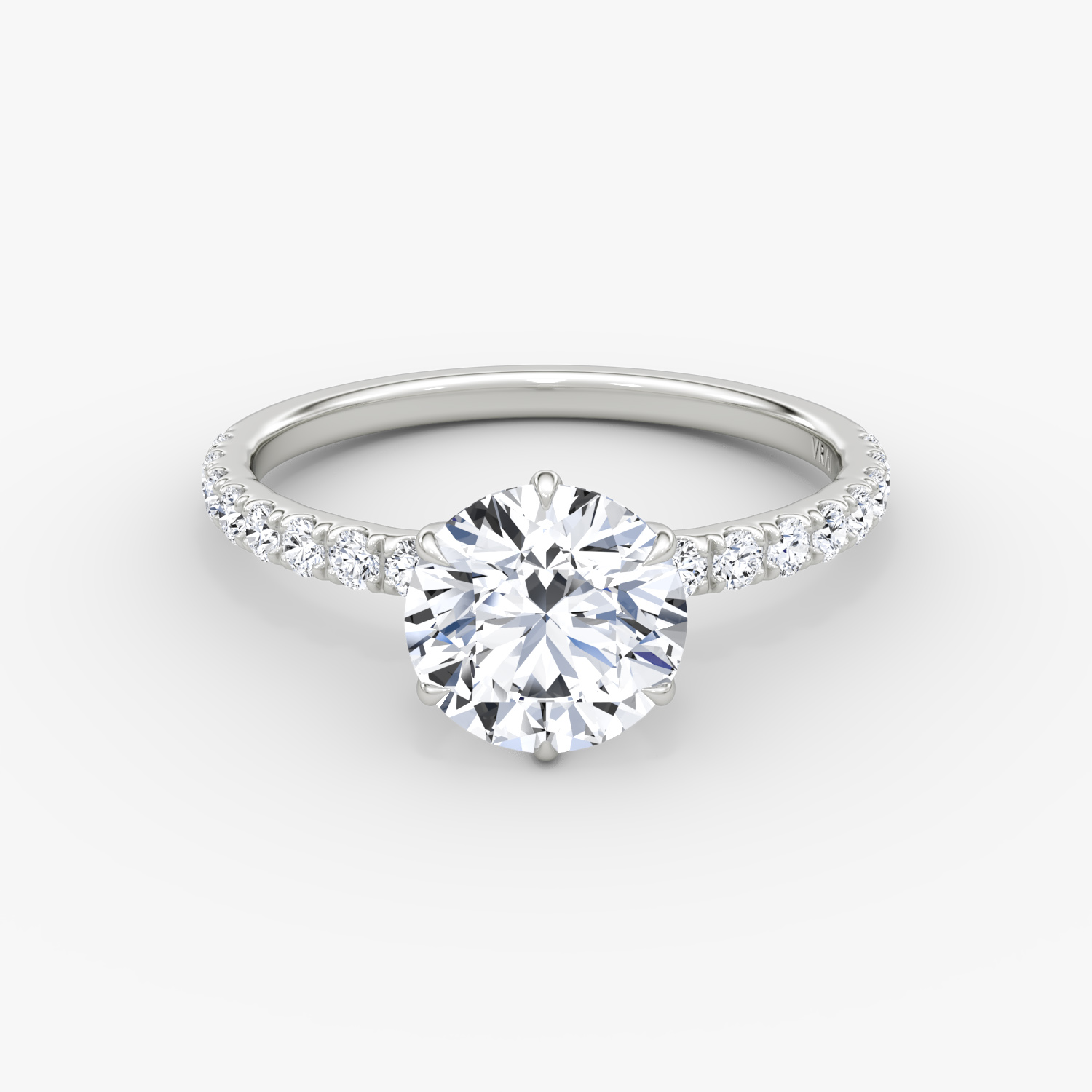 V | Rund | 18k | Weißgold | bandAccent: Mit Pavé-Besatz | caratWeight: other | diamondOrientation: vertical