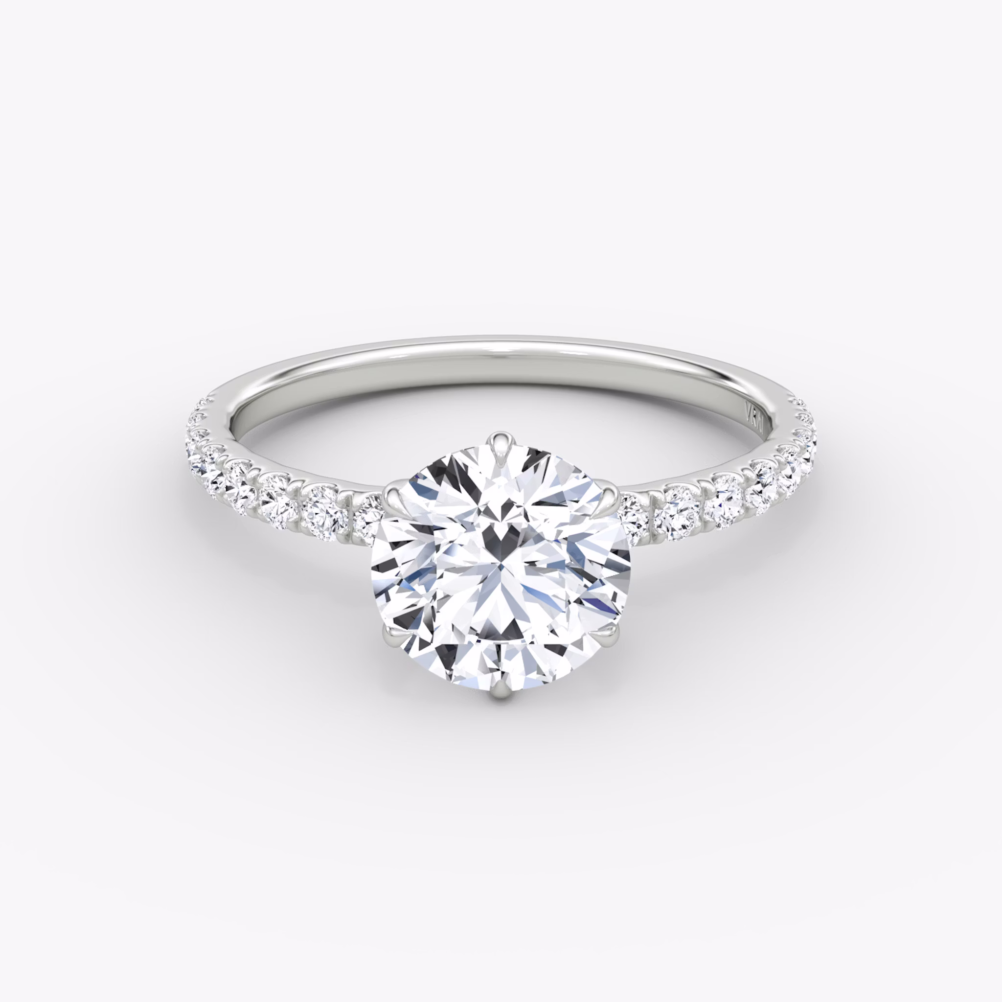 V | Rund | 18k | Weißgold | bandAccent: Mit Pavé-Besatz | caratWeight: other | diamondOrientation: vertical