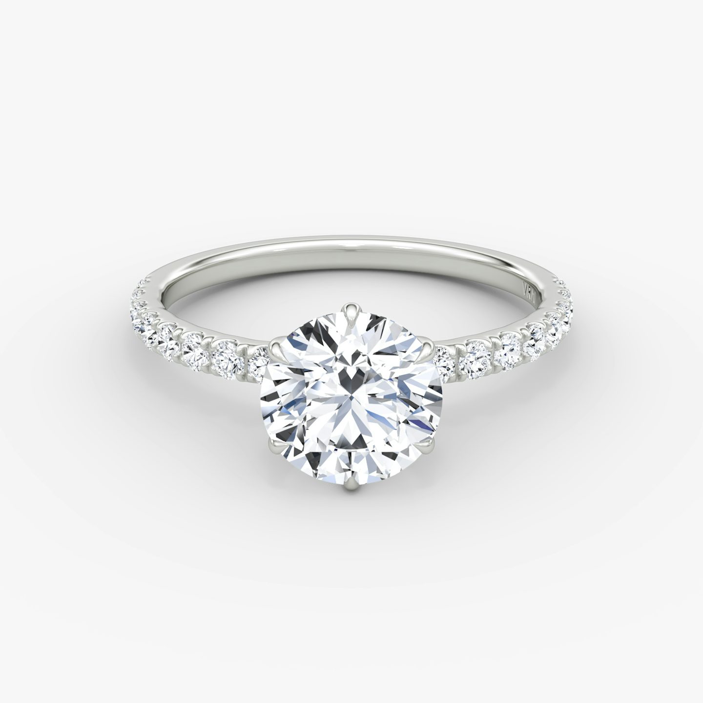 V | Rund | 18k | Weißgold | bandAccent: Mit Pavé-Besatz | caratWeight: other | diamondOrientation: vertical