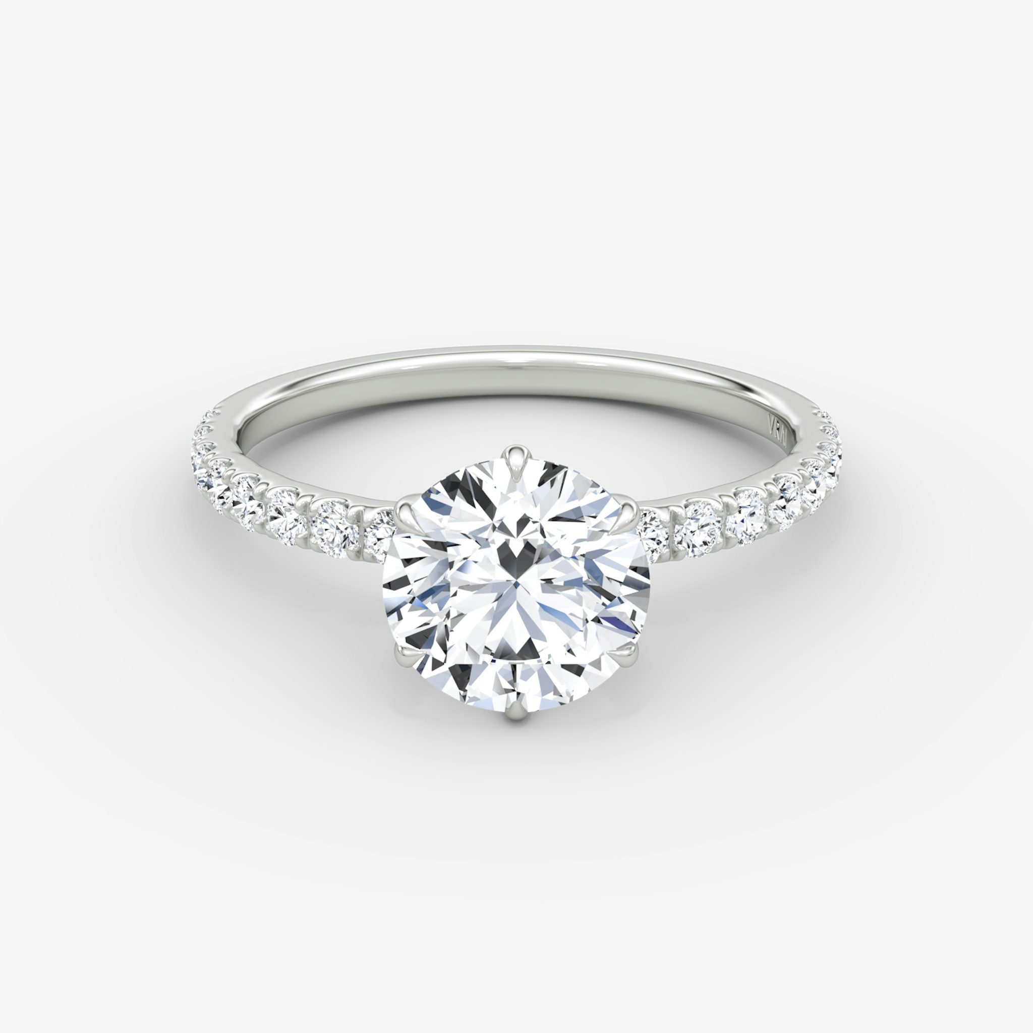 V | Rund | 18k | Weißgold | bandAccent: Mit Pavé-Besatz | caratWeight: other | diamondOrientation: vertical