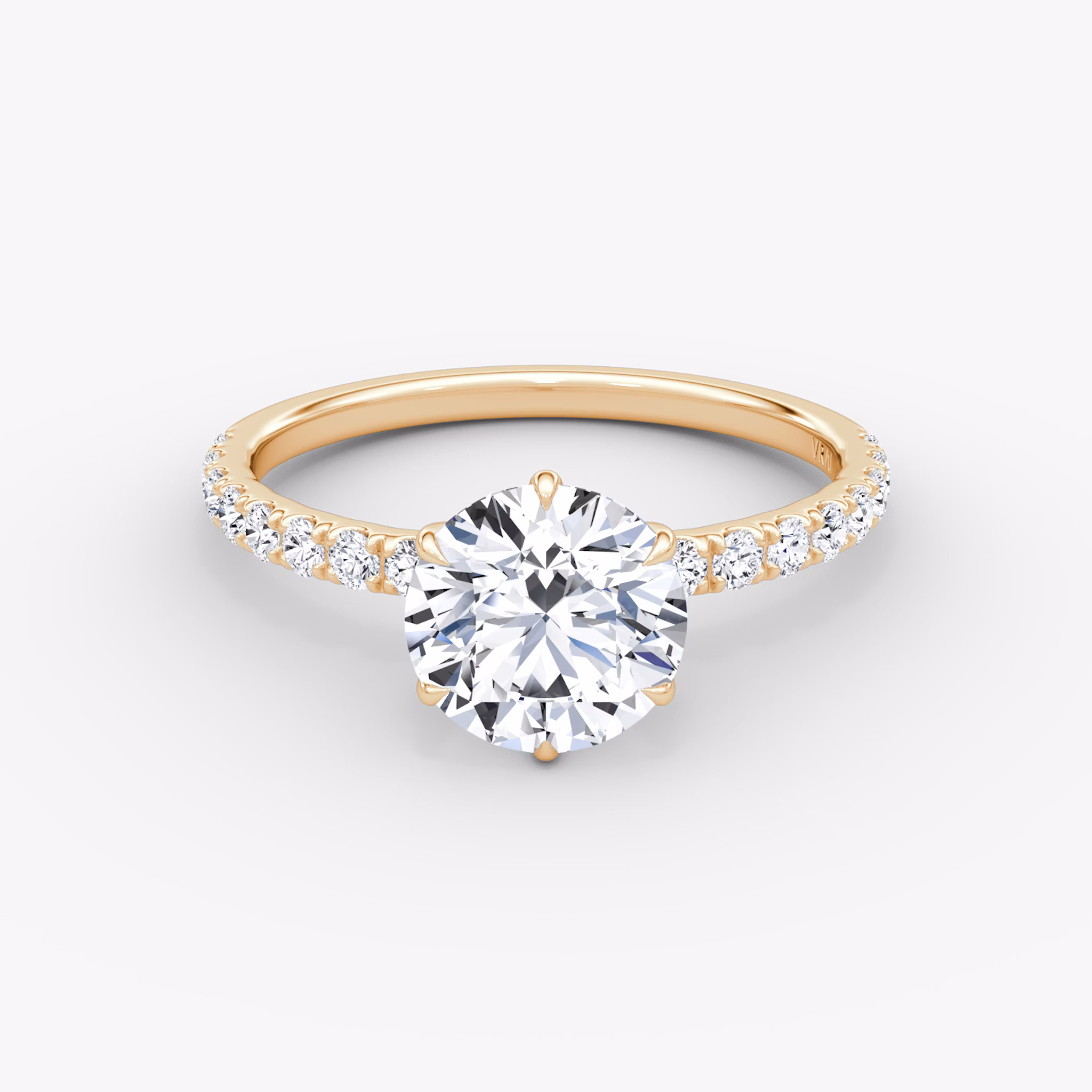V | Rund | 14k | Roségold | bandAccent: Mit Pavé-Besatz | caratWeight: 1.5ct | diamondOrientation: vertical