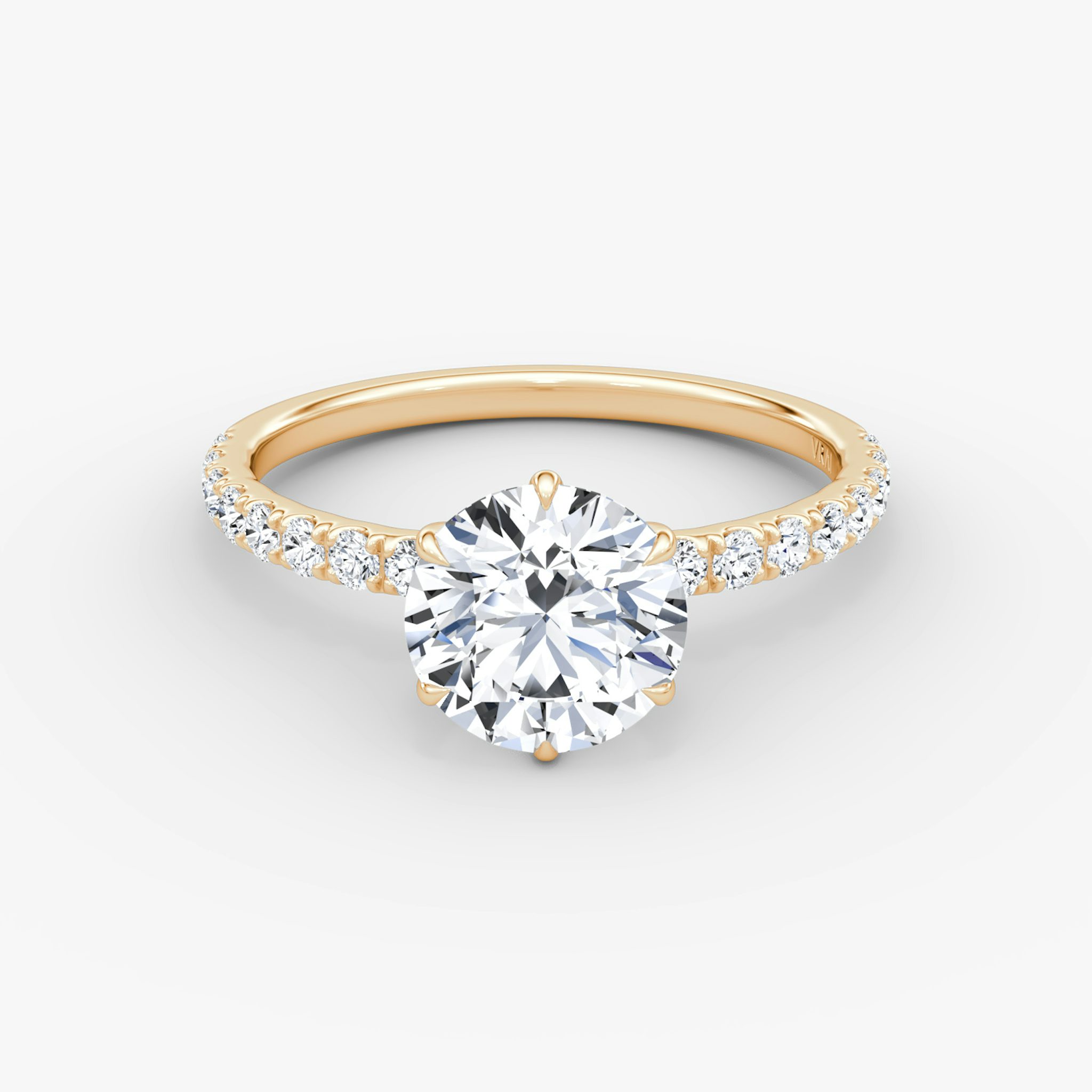 V | Rund | 14k | Roségold | bandAccent: Mit Pavé-Besatz | caratWeight: 1.5ct | diamondOrientation: vertical