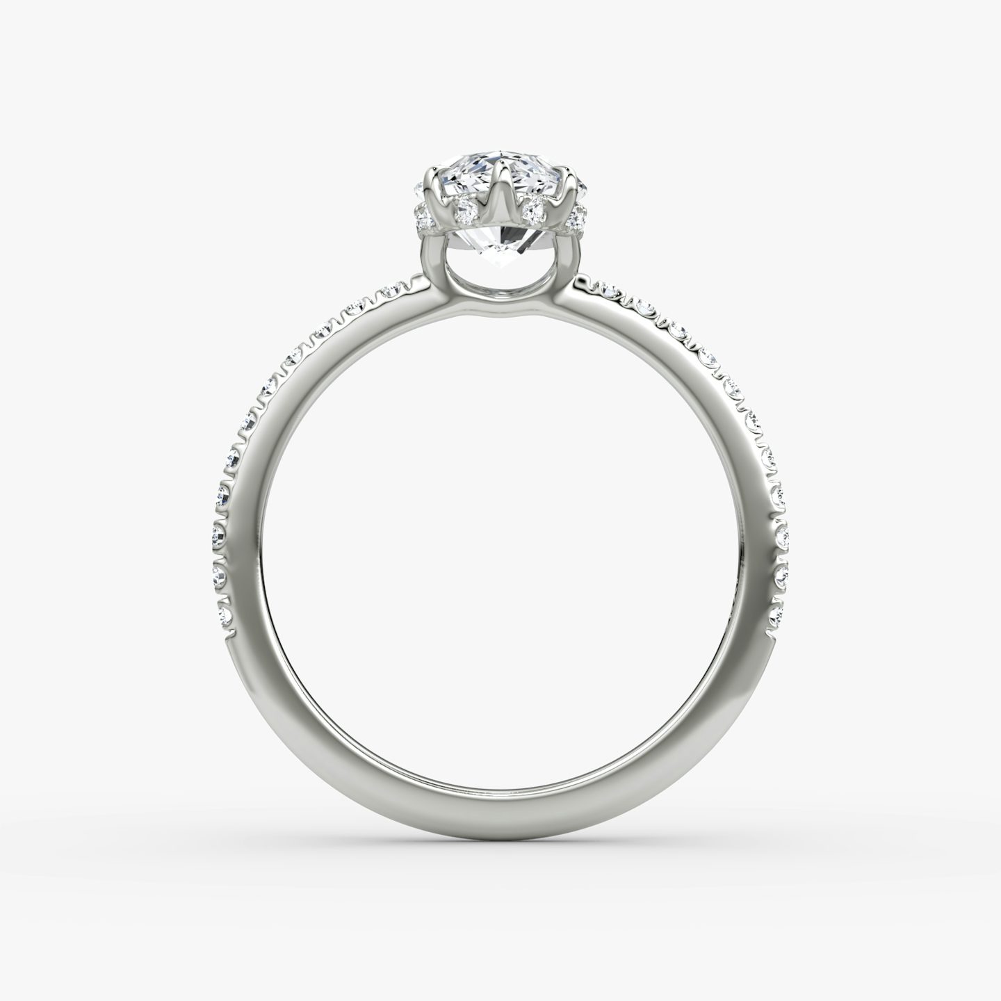 The Signature | Marquise | Platinum | bandAccent: Pavé | bandWidth: standard | hiddenHalo: yes | diamondOrientation: vertical | caratWeight: other