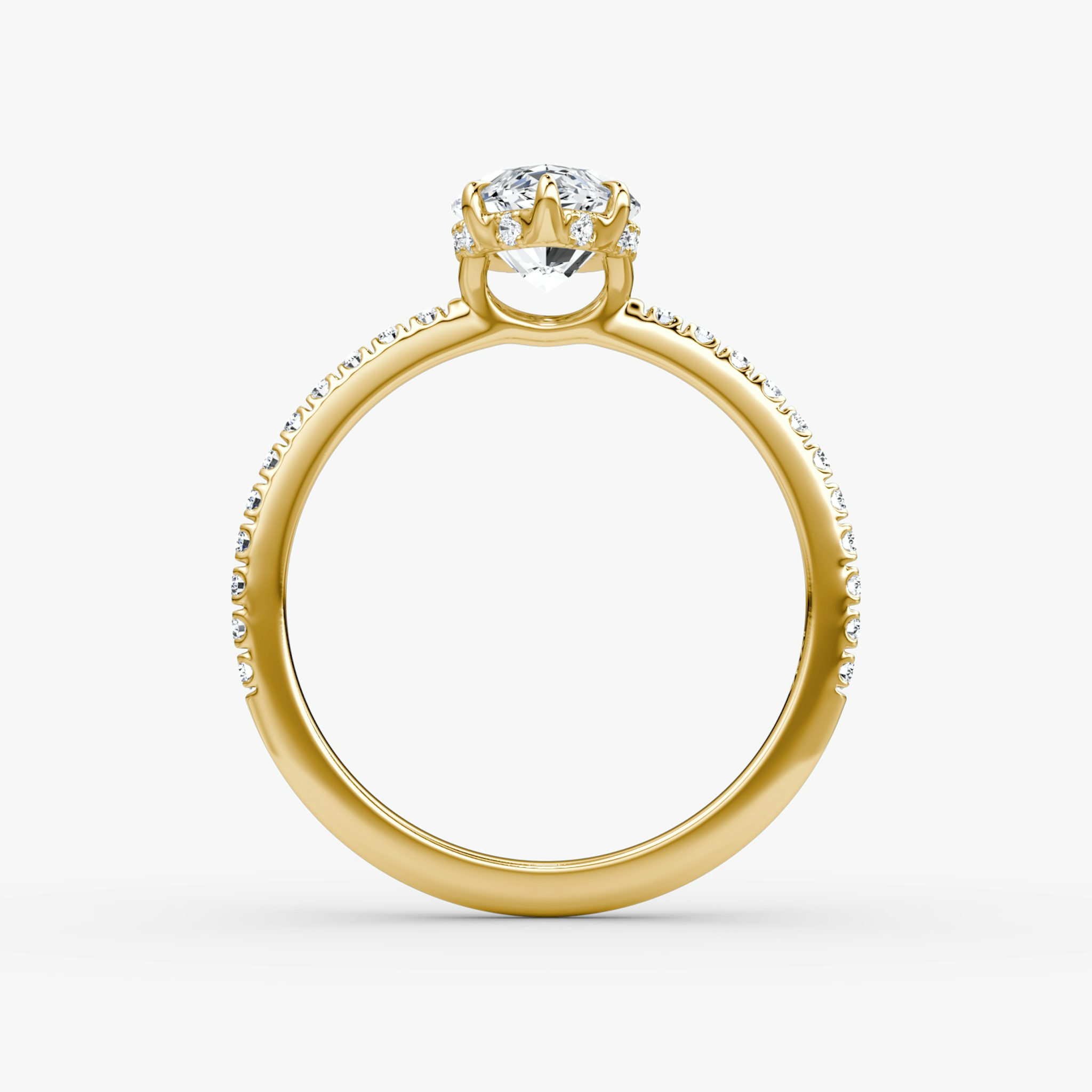 The Signature | Marquise | 18k | Yellow Gold | bandAccent: Pavé | bandWidth: standard | hiddenHalo: yes | diamondOrientation: vertical | caratWeight: other
